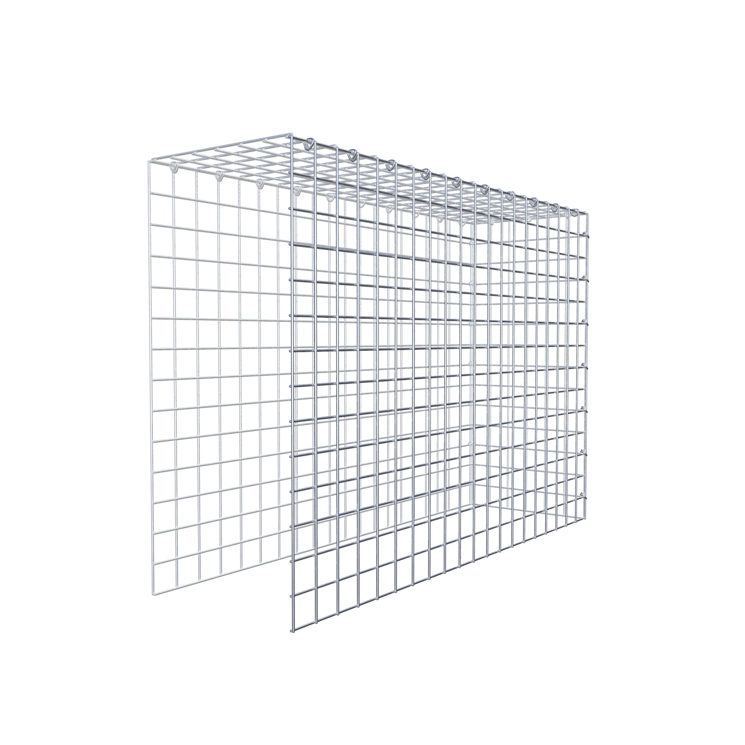 Monteret gabion type 4 100 cm x 70 cm x 30 cm (L x H x D), maskestørrelse 5 cm x 5 cm, C-ring