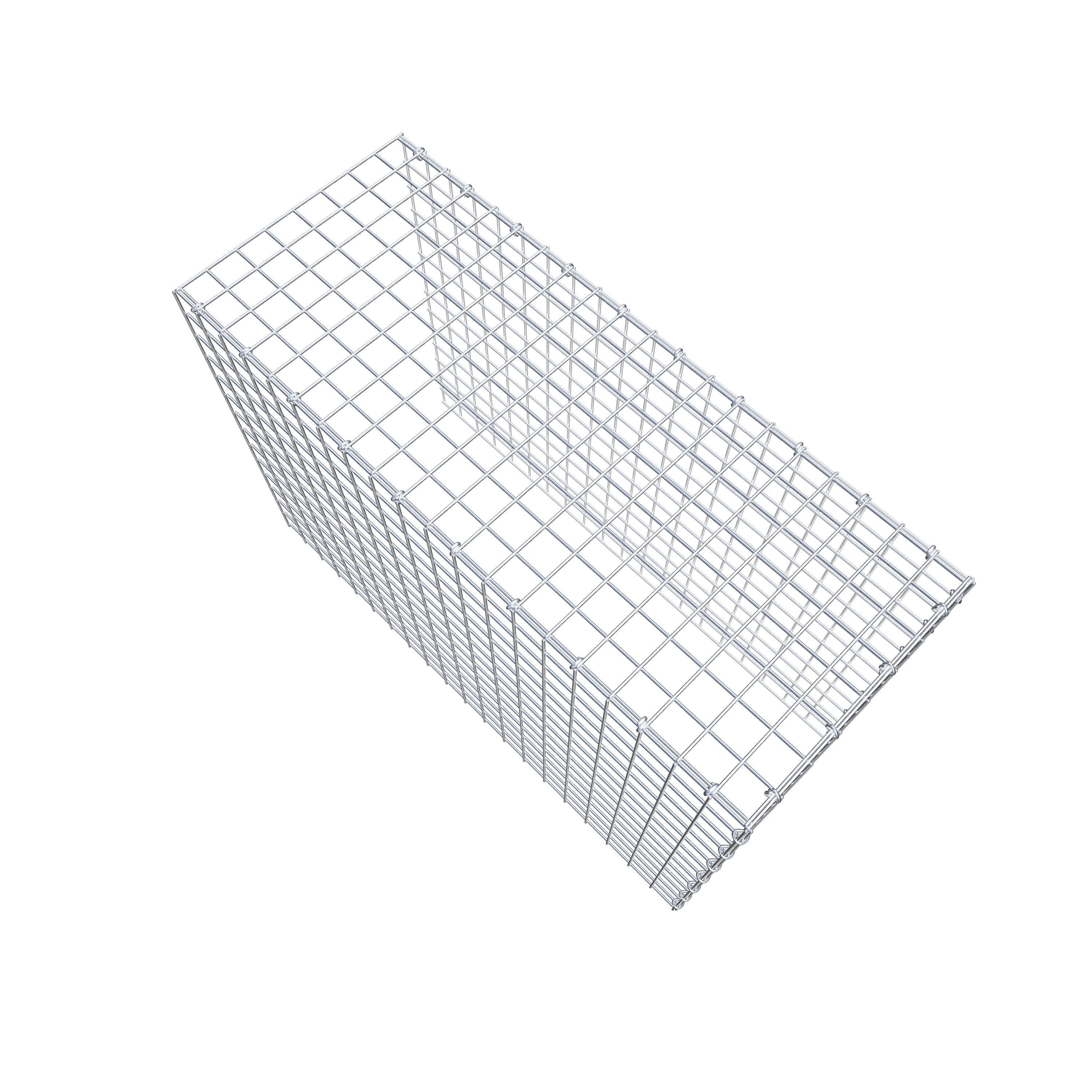 Typ 4 påbyggnadsgabion 100 cm x 70 cm x 40 cm (L x H x D), maskstorlek 5 cm x 5 cm, C-ring