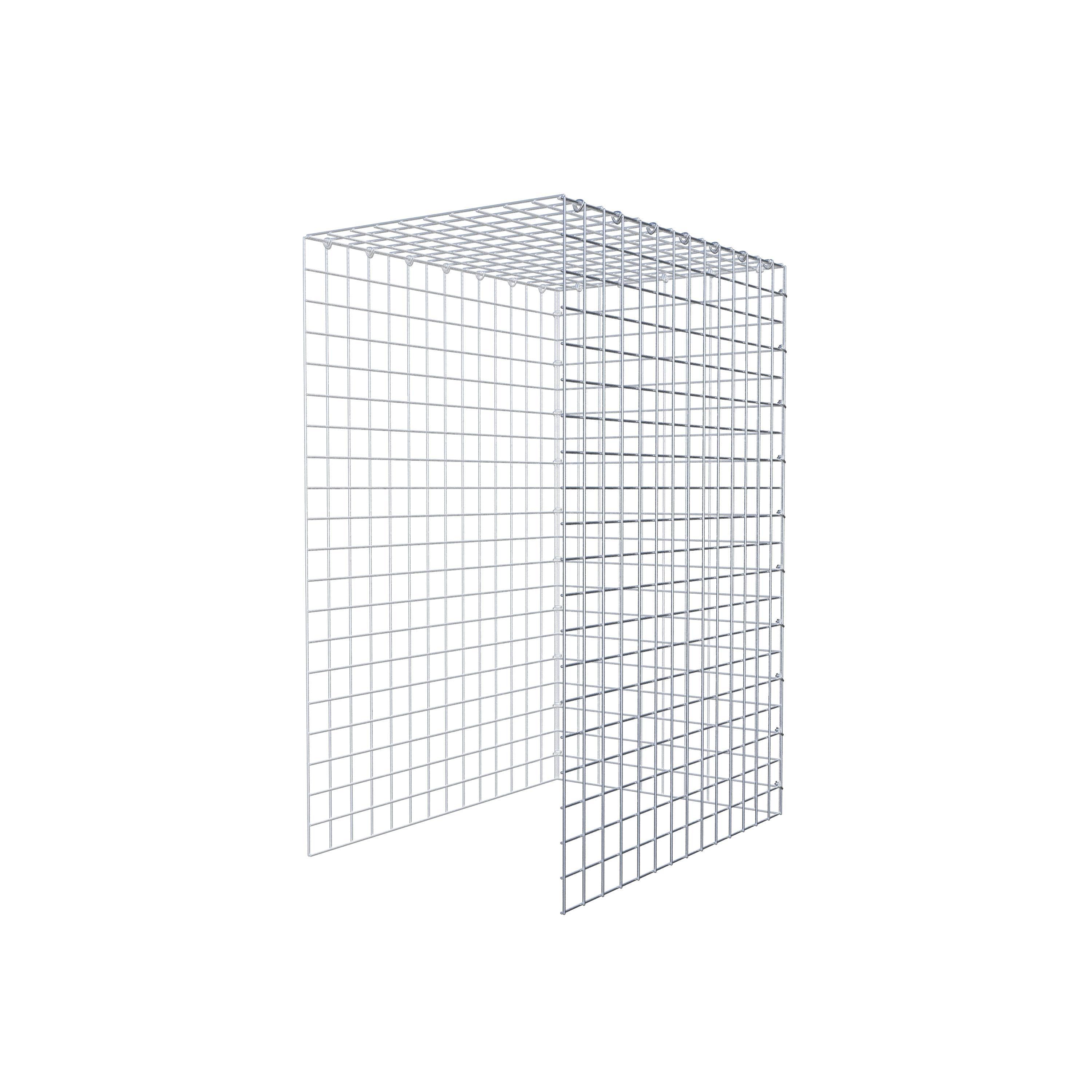 Monteret gabion type 4 100 cm x 70 cm x 50 cm (L x H x D), maskestørrelse 5 cm x 5 cm, C-ring