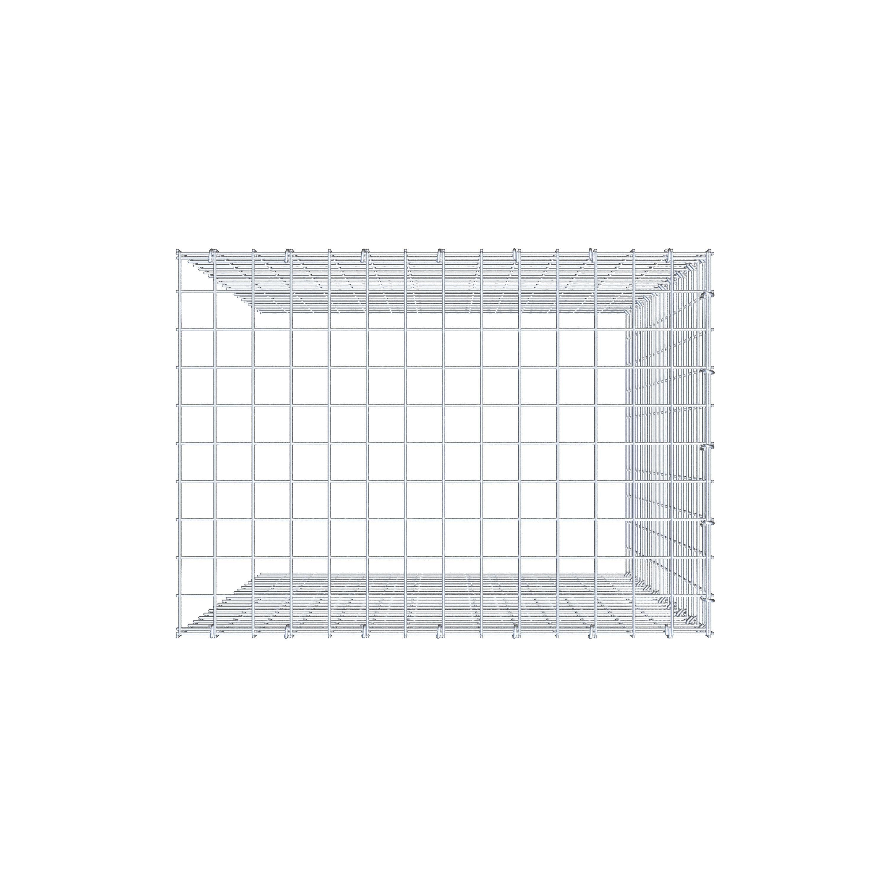 Monteret gabion type 4 100 cm x 70 cm x 50 cm (L x H x D), maskestørrelse 5 cm x 5 cm, C-ring