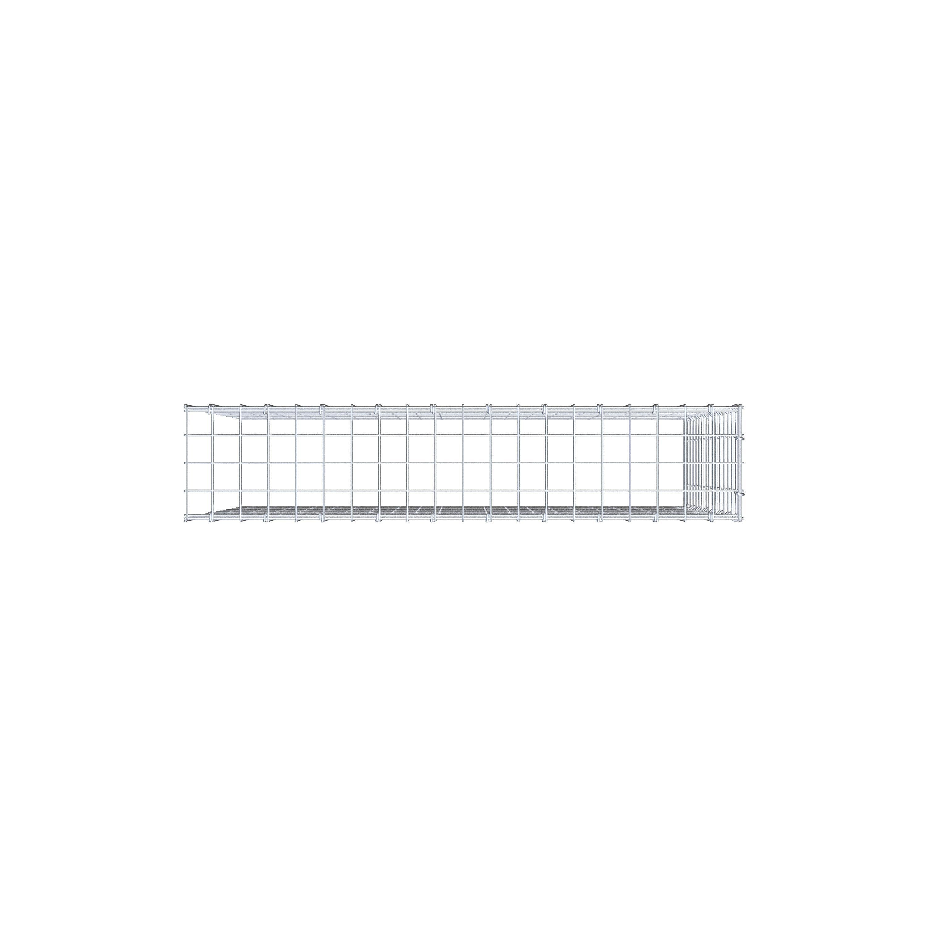 Anbaugabione Typ 4 100 cm x 80 cm x 20 cm (L x H x T), Maschenweite 5 cm x 5 cm, C-Ring