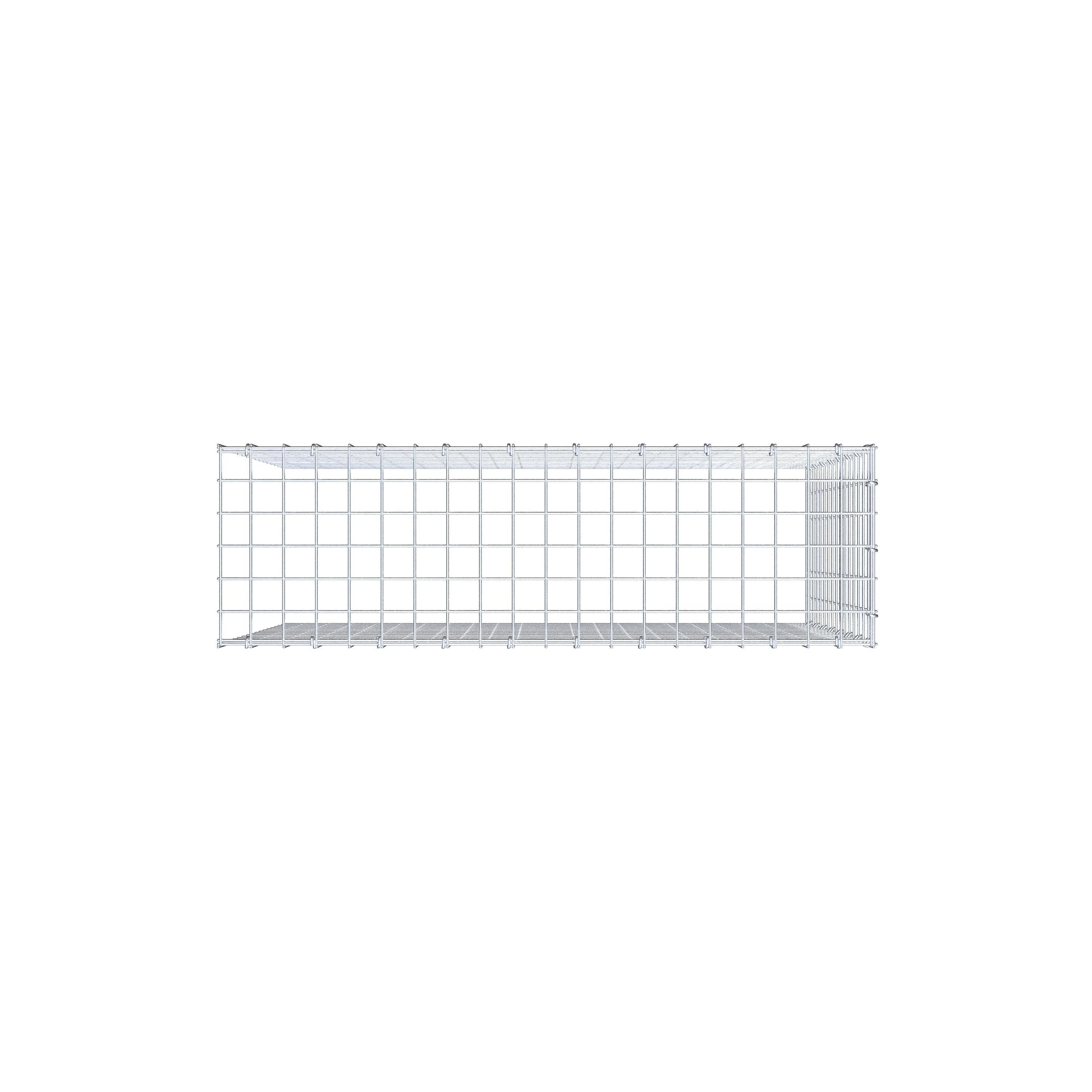 Extra gabion typ 4 100 cm x 80 cm x 30 cm (L x H x D), maskstorlek 5 cm x 5 cm, C-ring