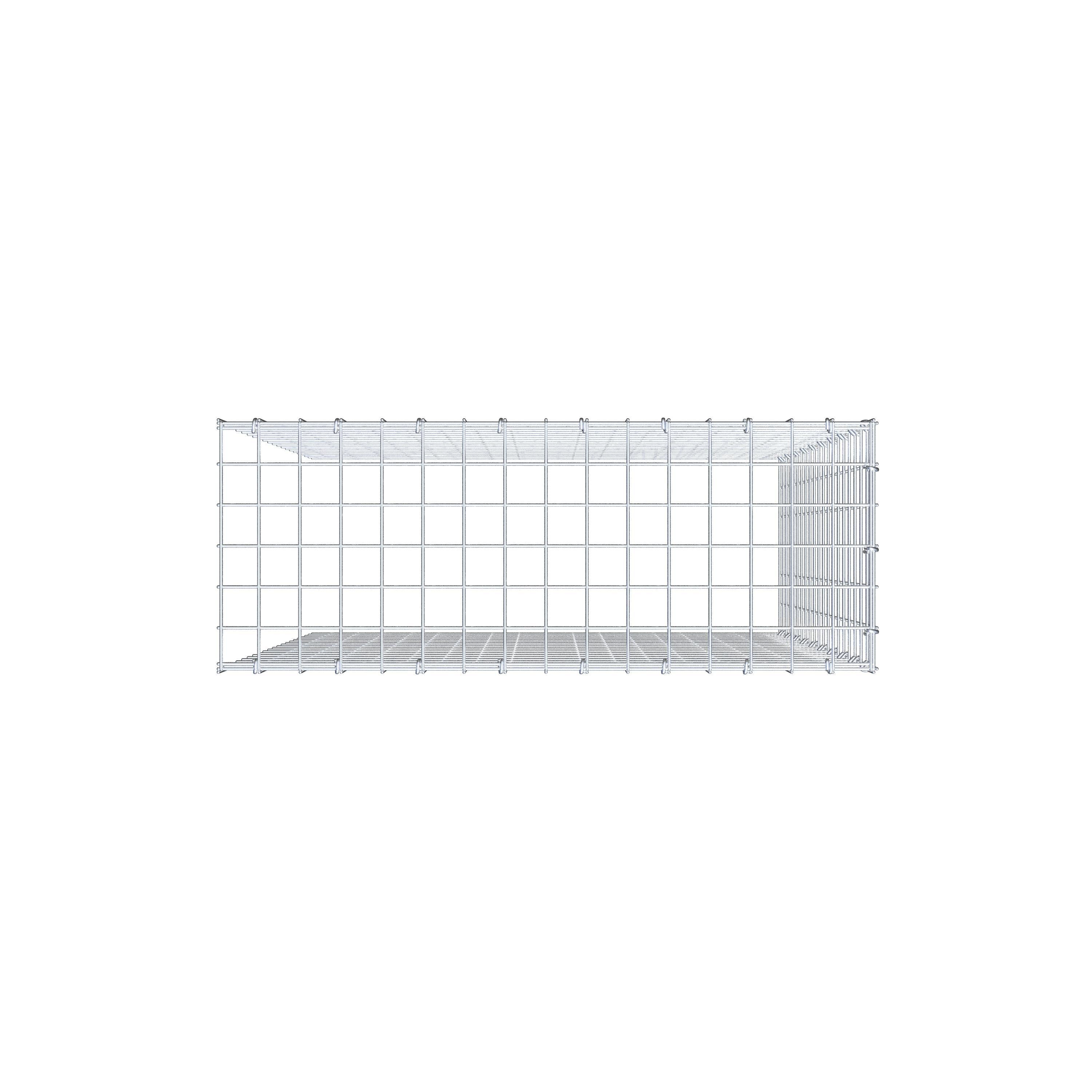 Extra gabion typ 4 100 cm x 80 cm x 30 cm (L x H x D), maskstorlek 5 cm x 5 cm, C-ring