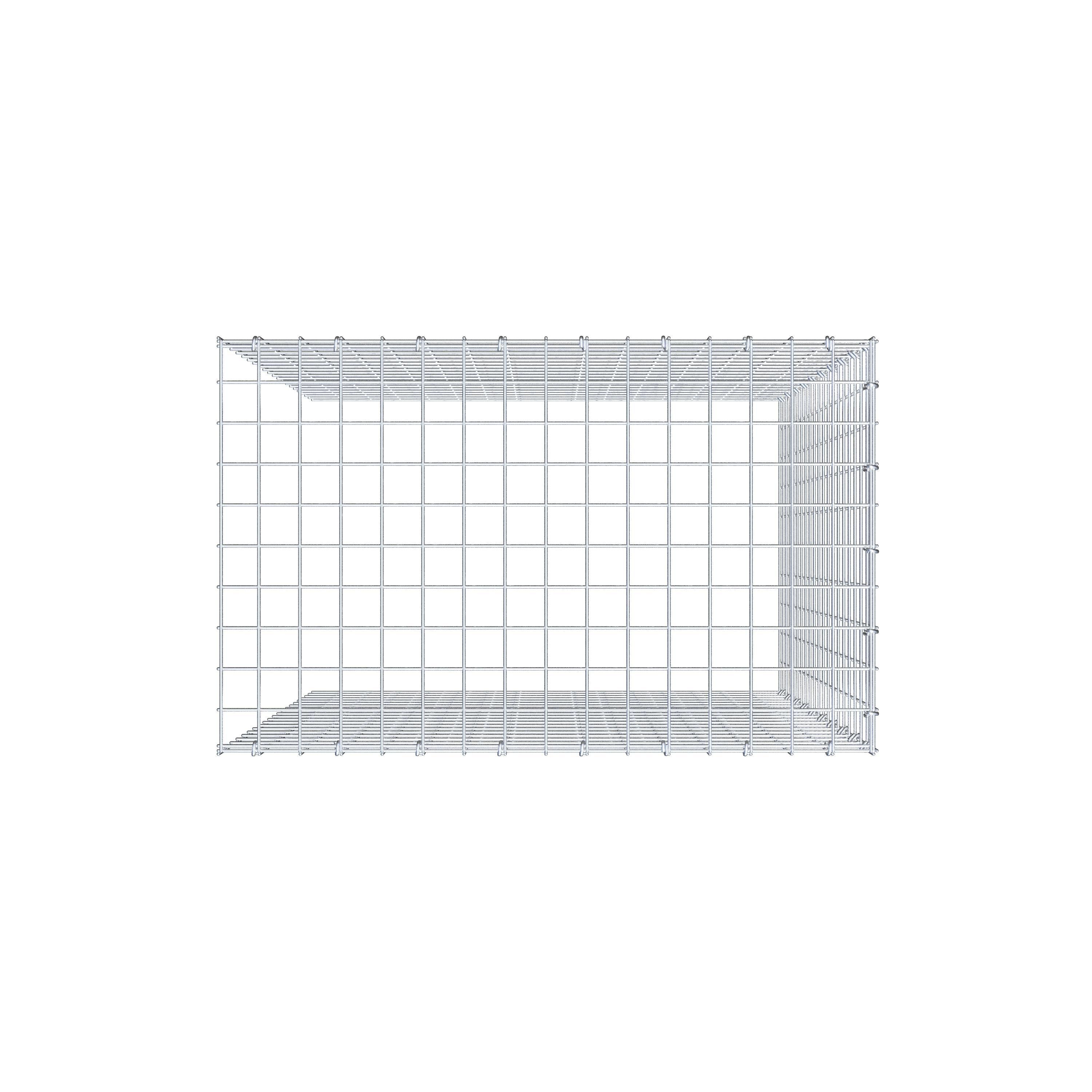 Mounted gabion type 4 100 cm x 80 cm x 50 cm (L x H x D), mesh size 5 cm x 5 cm, C-ring