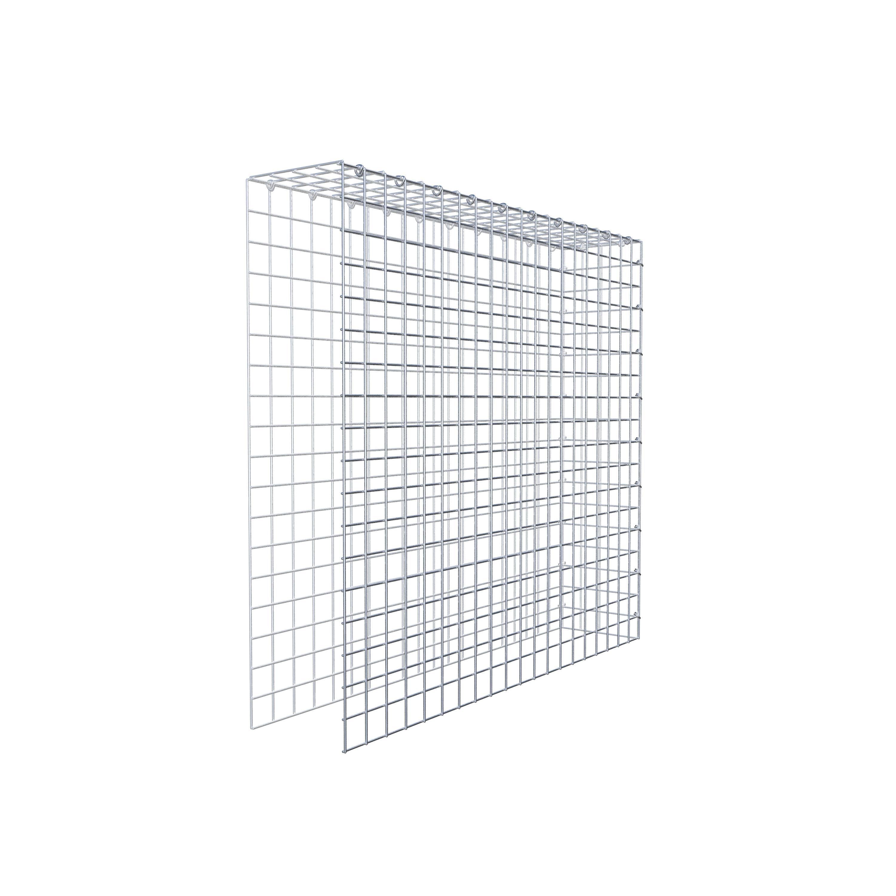 Typ 4 påbyggnadsgabion 100 cm x 90 cm x 20 cm (L x H x D), maskstorlek 5 cm x 5 cm, C-ring