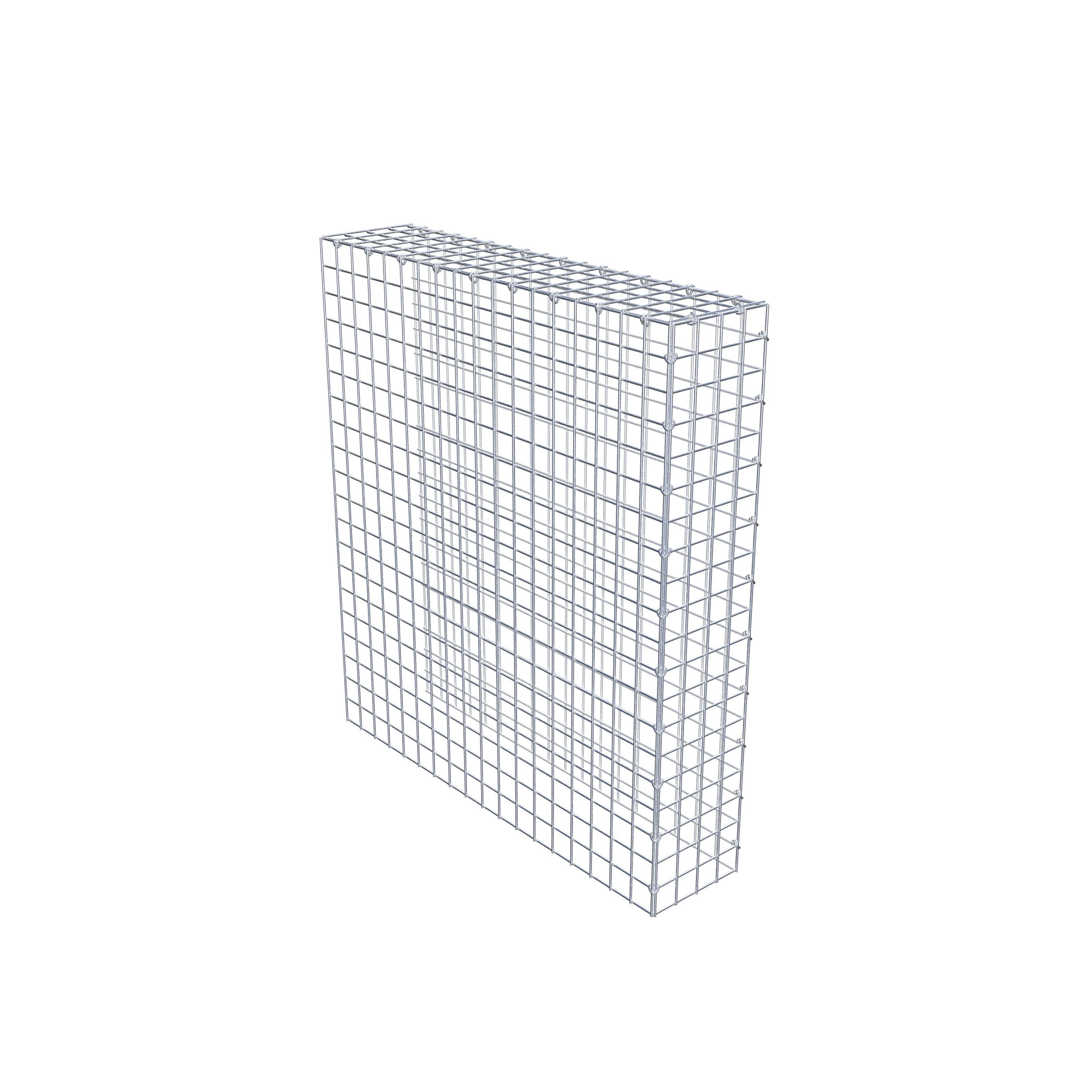 Typ 4 påbyggnadsgabion 100 cm x 90 cm x 20 cm (L x H x D), maskstorlek 5 cm x 5 cm, C-ring