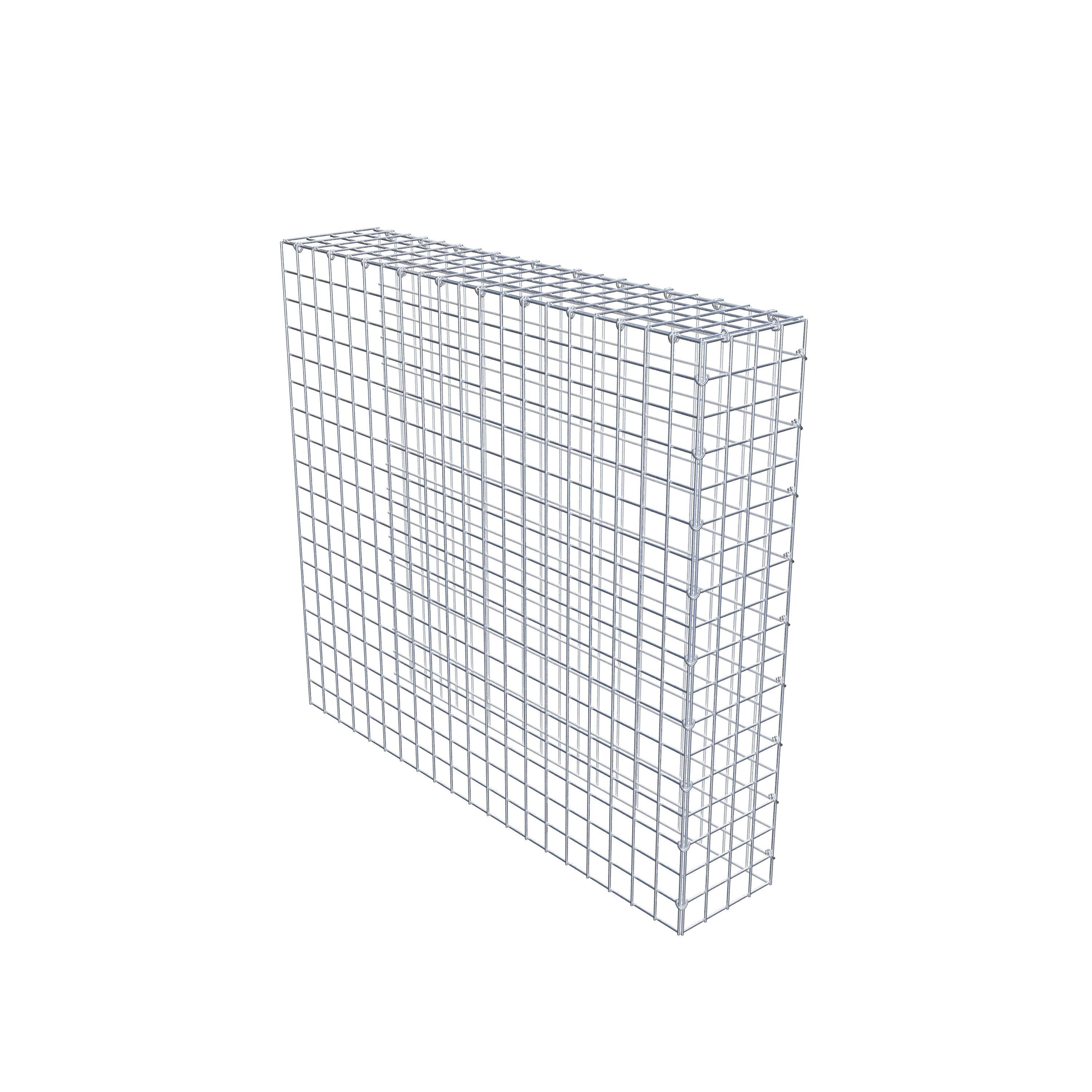 Typ 4 påbyggnadsgabion 100 cm x 90 cm x 20 cm (L x H x D), maskstorlek 5 cm x 5 cm, C-ring