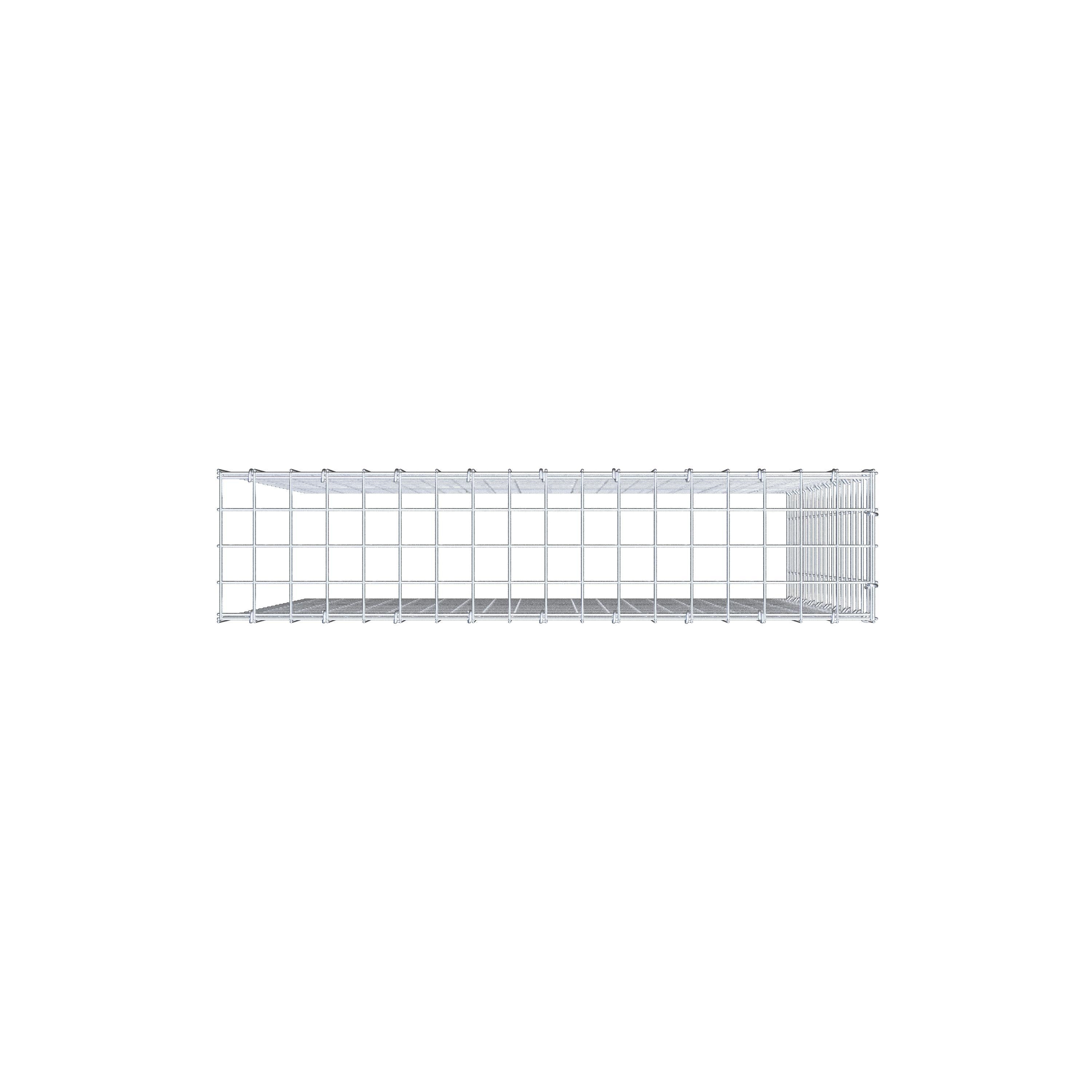 Typ 4 påbyggnadsgabion 100 cm x 90 cm x 20 cm (L x H x D), maskstorlek 5 cm x 5 cm, C-ring