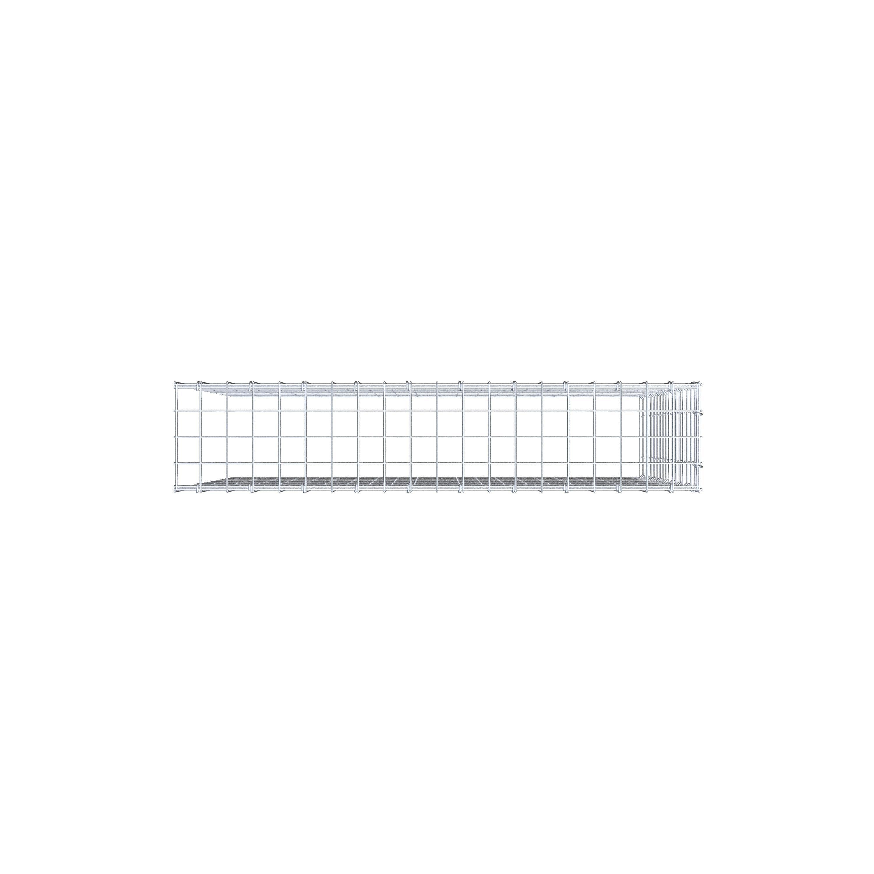 Typ 4 påbyggnadsgabion 100 cm x 90 cm x 20 cm (L x H x D), maskstorlek 5 cm x 5 cm, C-ring