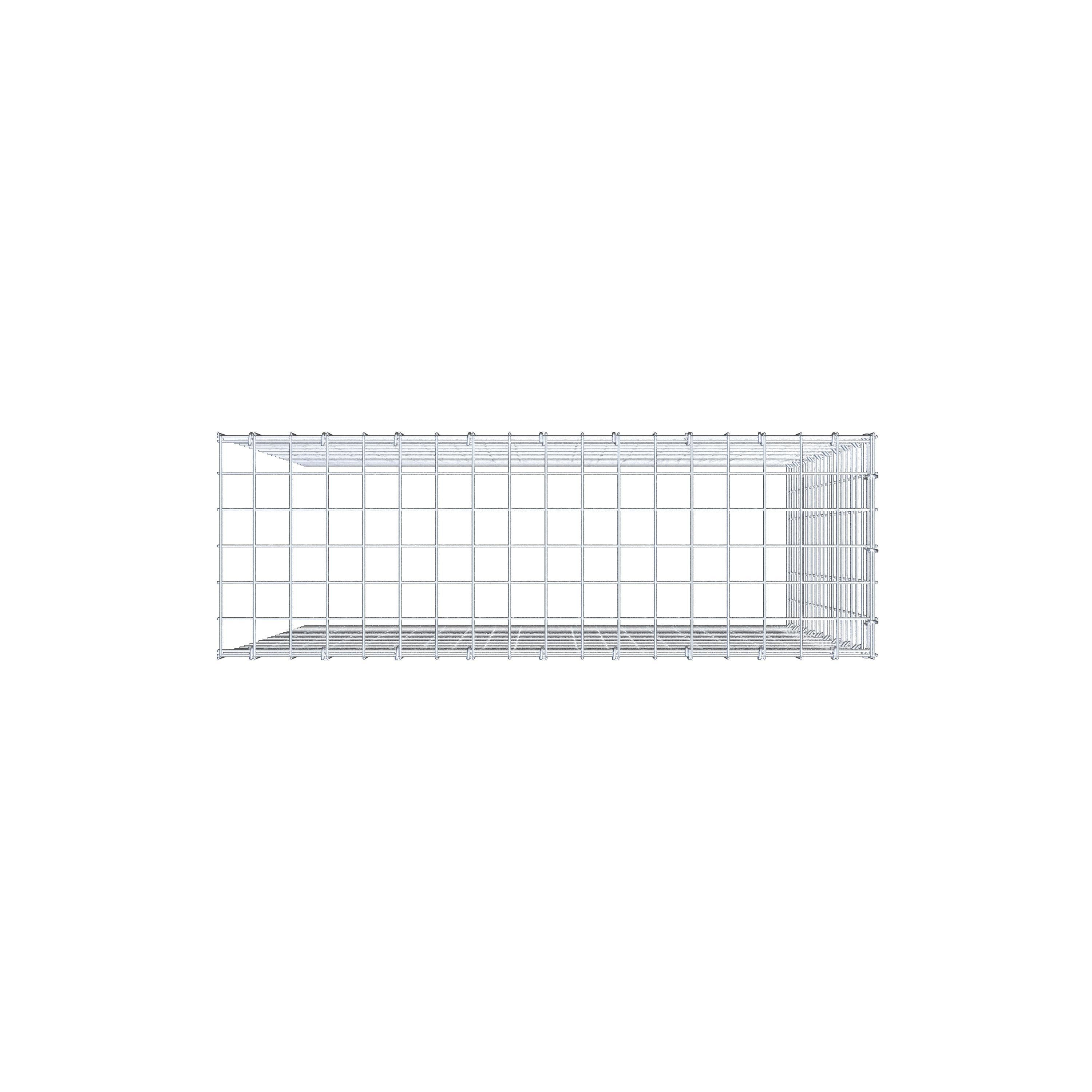 Add-on schanskorf type 4 100 cm x 90 cm x 30 cm (L x H x D), maaswijdte 5 cm x 5 cm, C-ring