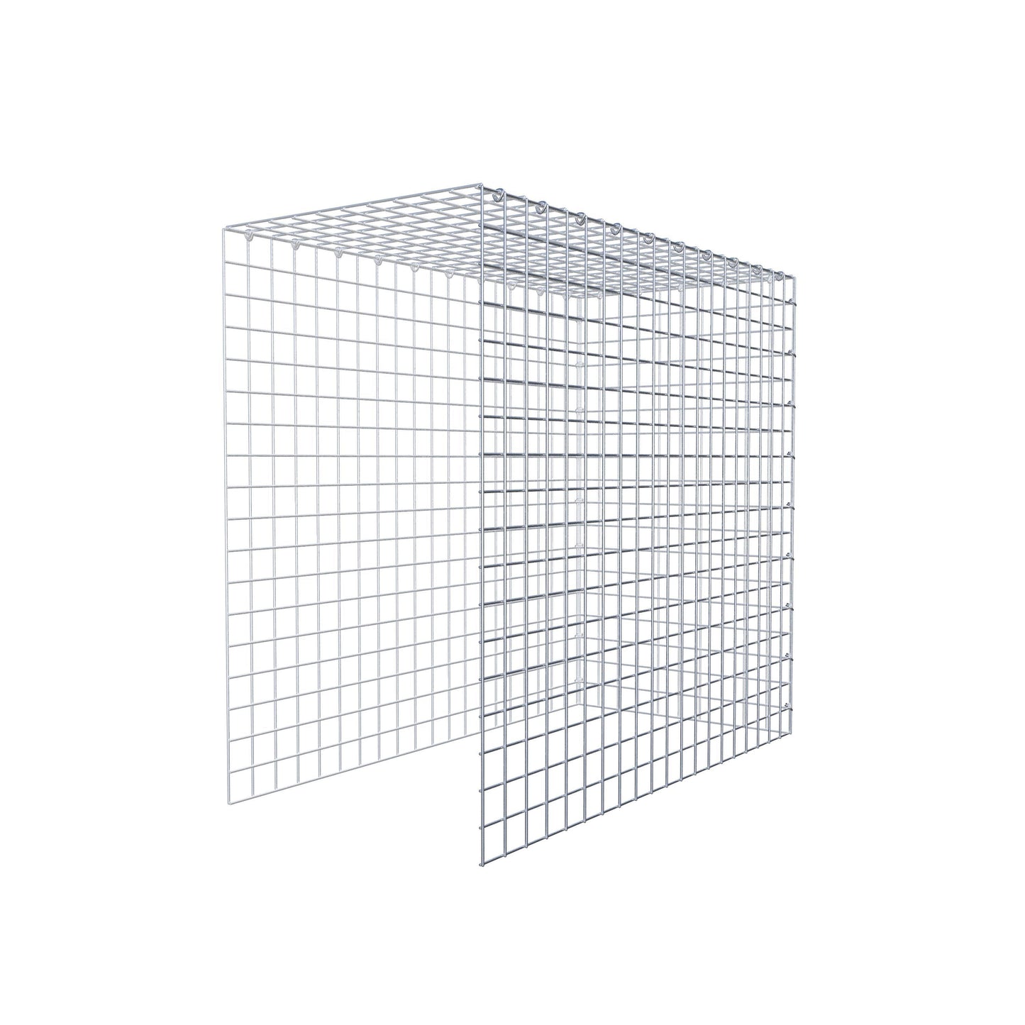 Monteret gabion type 4 100 cm x 90 cm x 50 cm (L x H x D), maskestørrelse 5 cm x 5 cm, C-ring