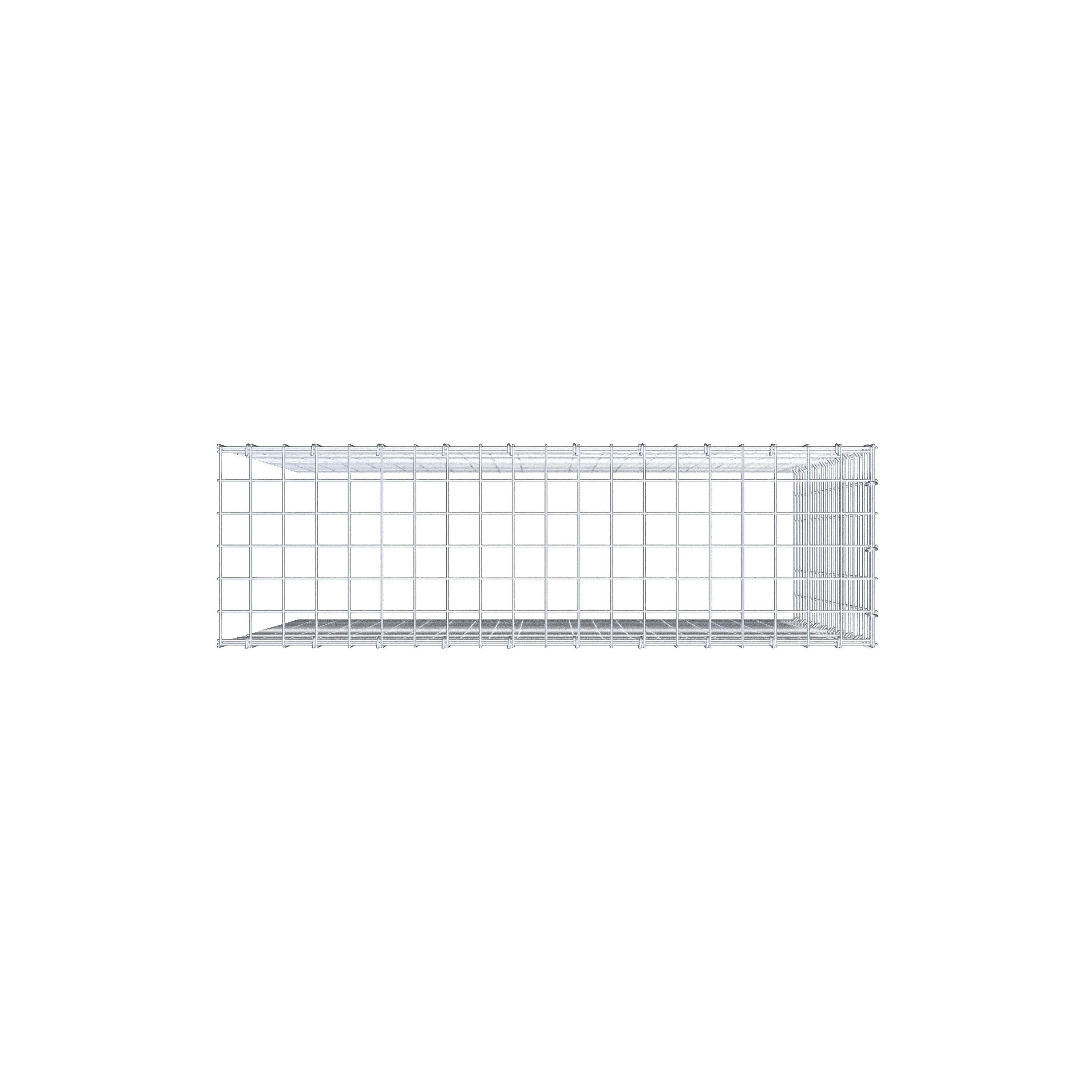 Monteret gabion type 4 100 cm x 100 cm x 30 cm (L x H x D), maskestørrelse 5 cm x 5 cm, C-ring