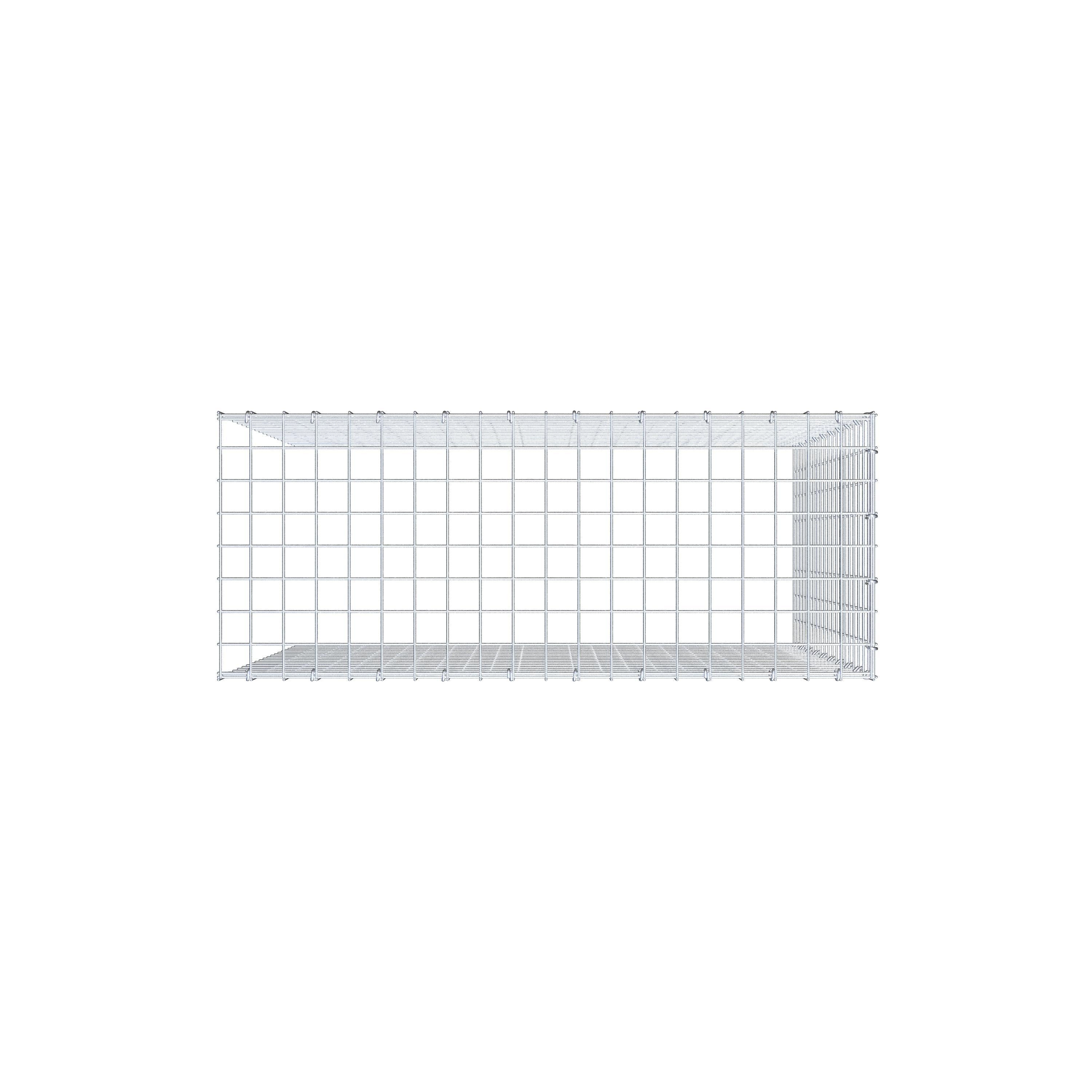 Extra gabion typ 4 100 cm x 100 cm x 40 cm (L x H x D), maskstorlek 5 cm x 5 cm, C-ring