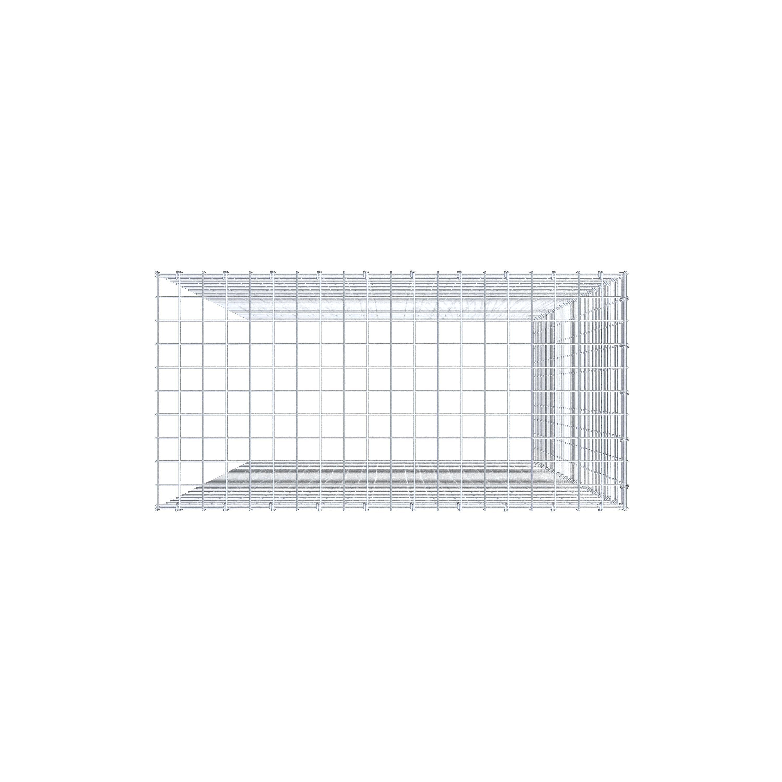 Extra gabion typ 4 200 cm x 100 cm x 50 cm (L x H x D), maskstorlek 5 cm x 5 cm, C-ring