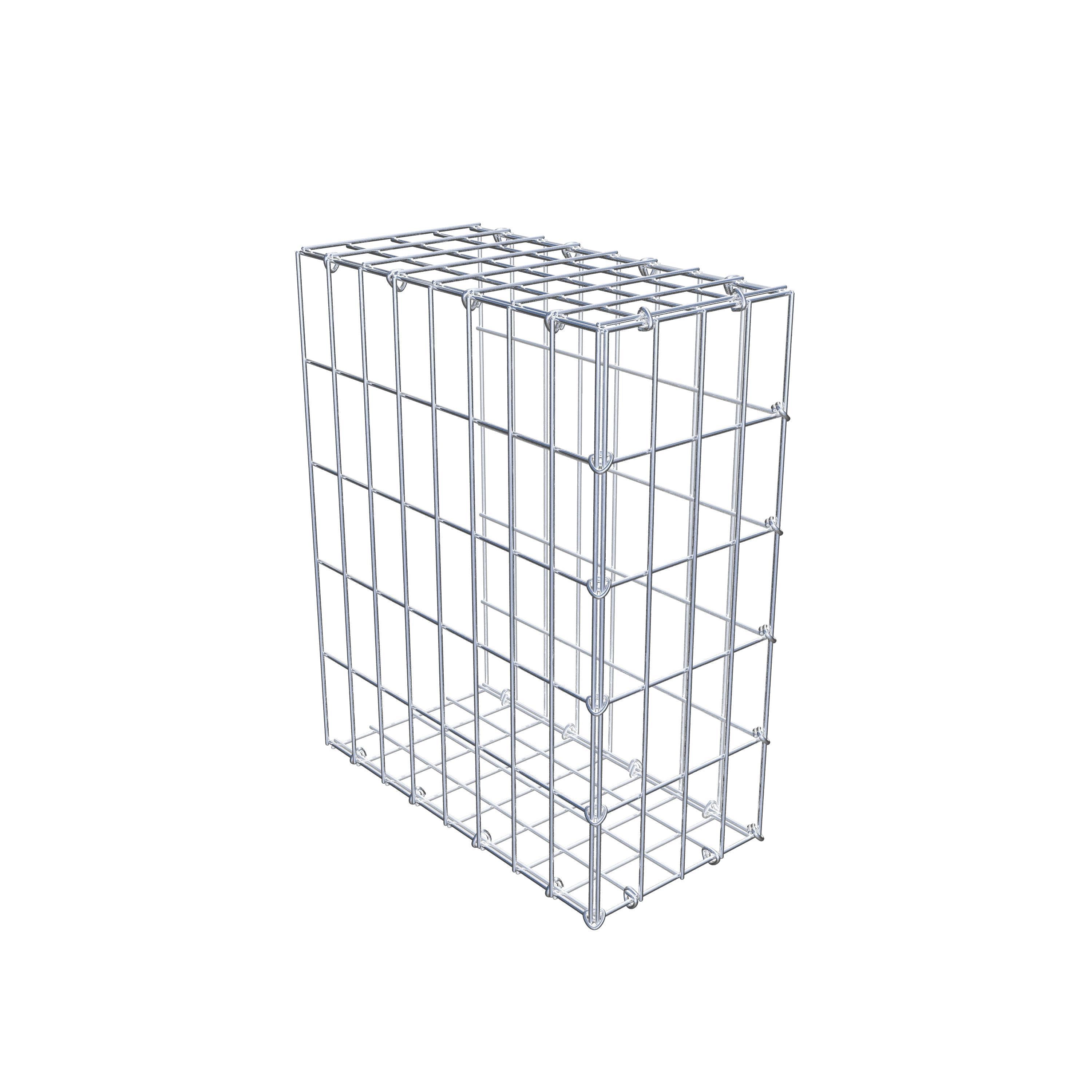 Monteret gabion type 2 50 cm x 40 cm x 20 cm, maskestørrelse 5 cm x 10 cm, C-ring