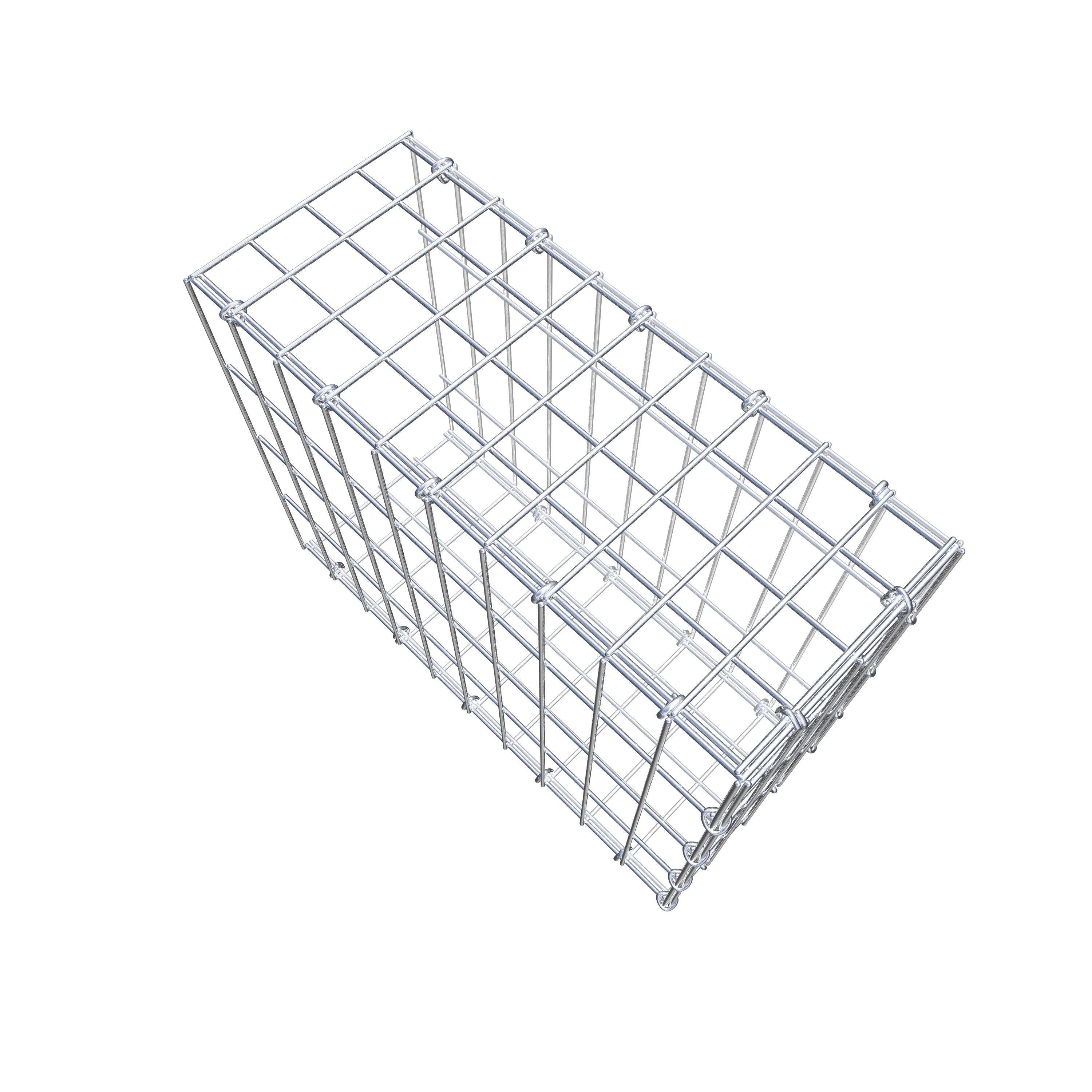 Monteret gabion type 2 50 cm x 40 cm x 20 cm, maskestørrelse 5 cm x 10 cm, C-ring