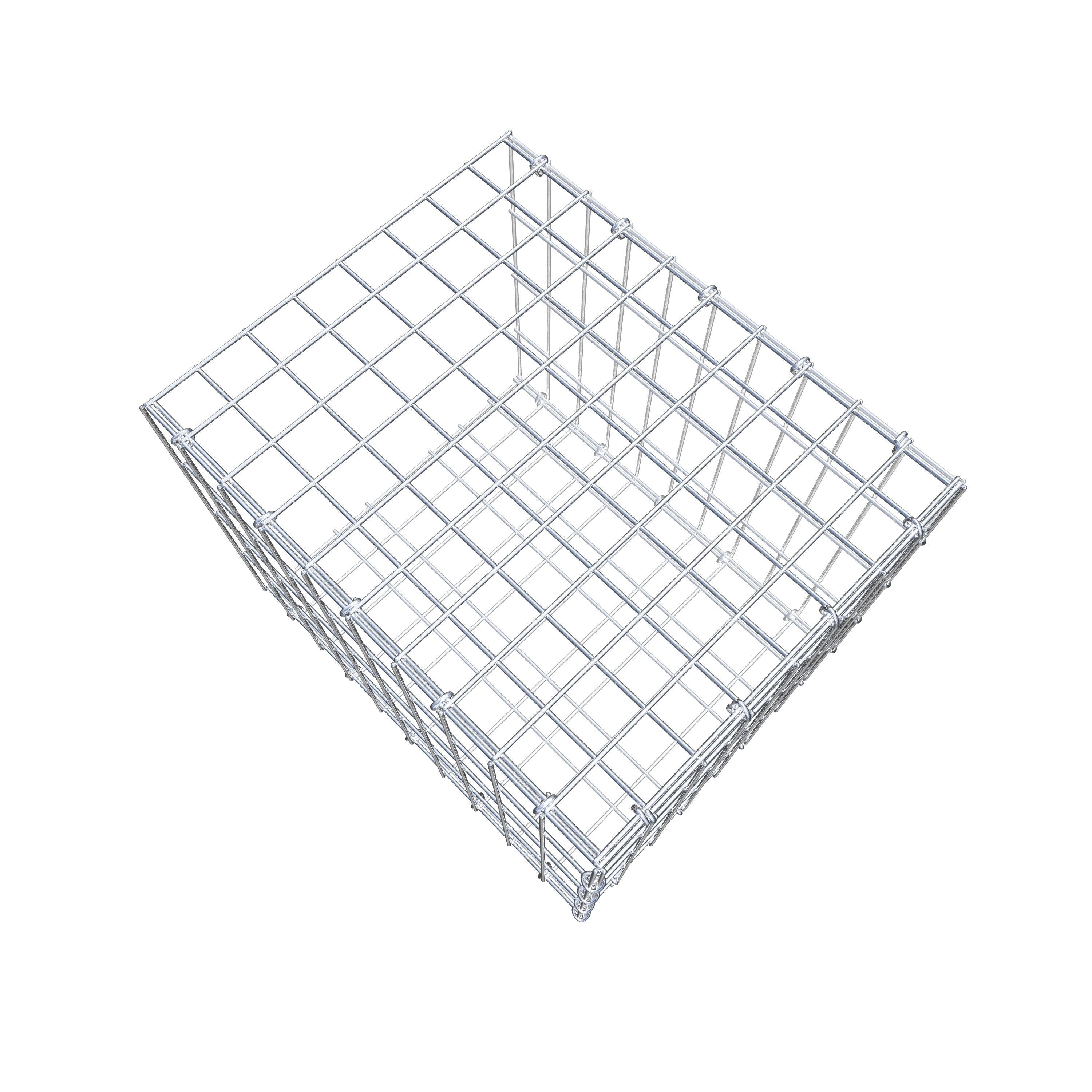 Gabião tipo 2 50 cm x 40 cm x 40 cm, malhagem 5 cm x 10 cm, anel C