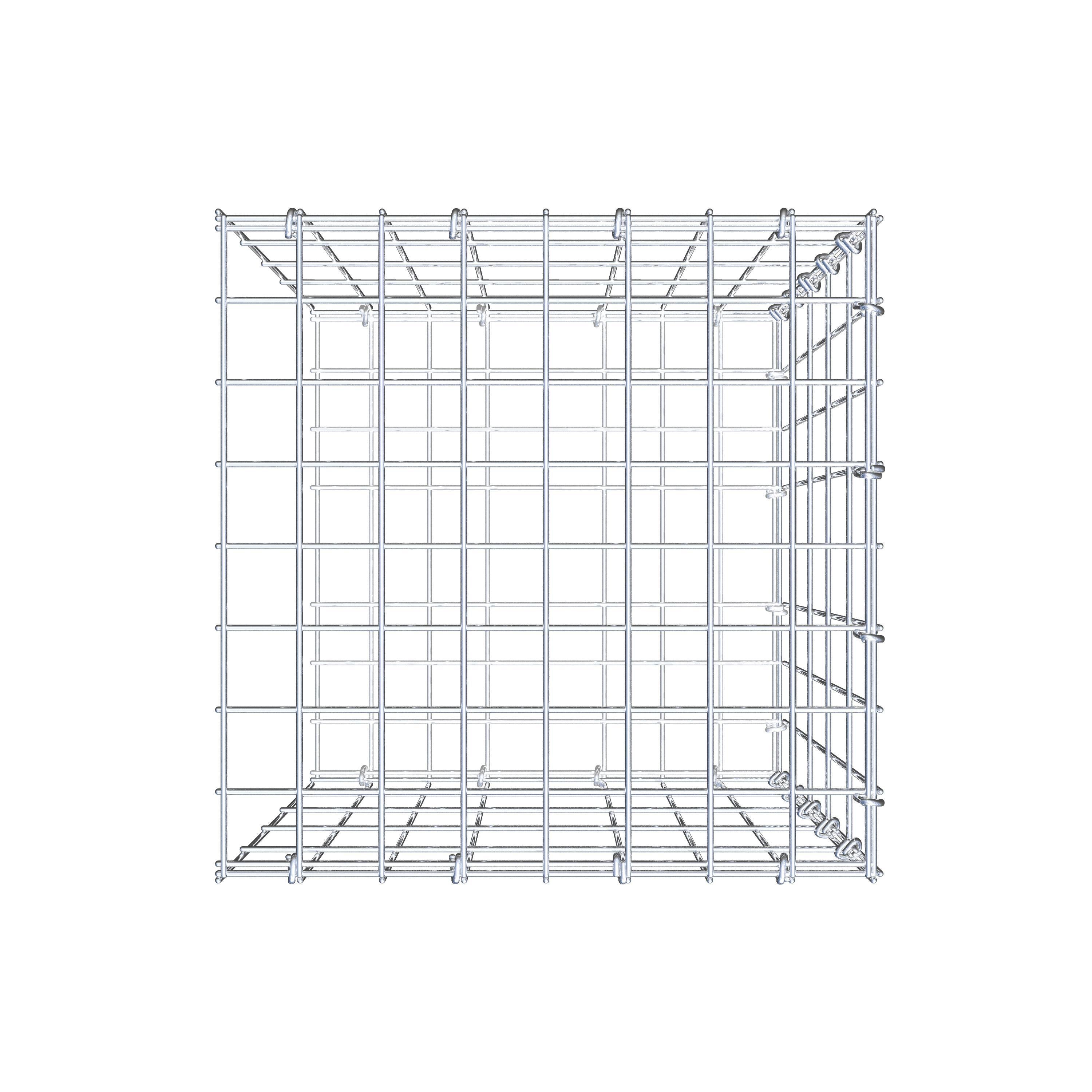 Fourche rapportée type 2 50 cm x 40 cm x 40 cm, mailles 5 cm x 10 cm, anneau en C