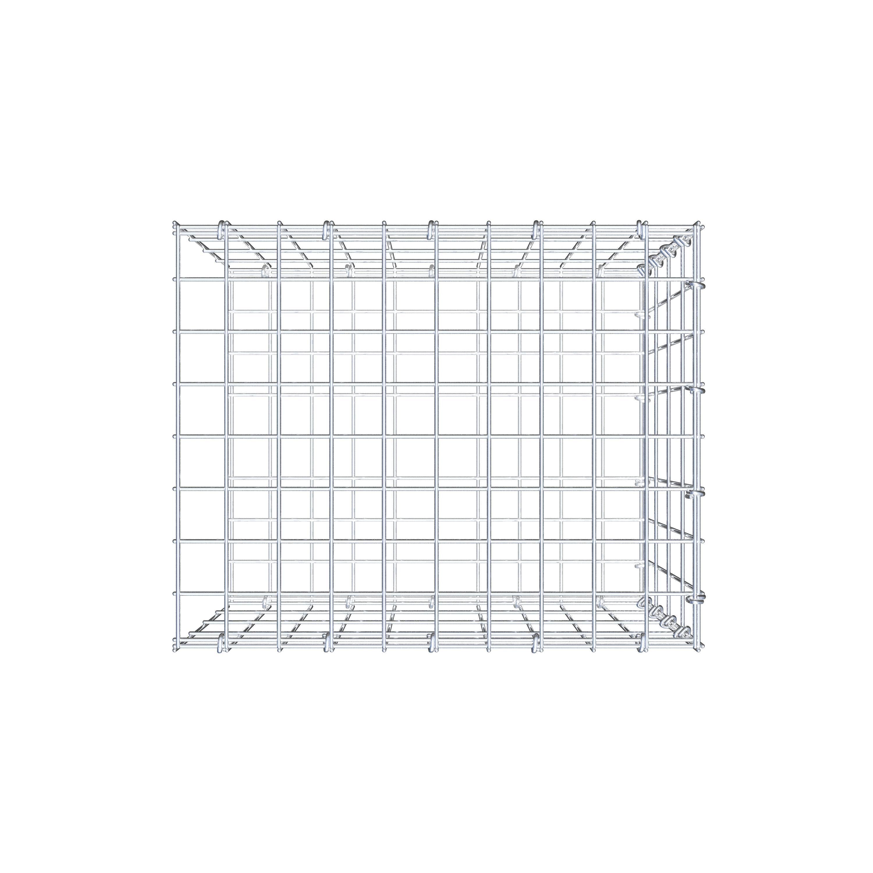 Gabião tipo 2 50 cm x 40 cm x 40 cm, malhagem 5 cm x 10 cm, anel C