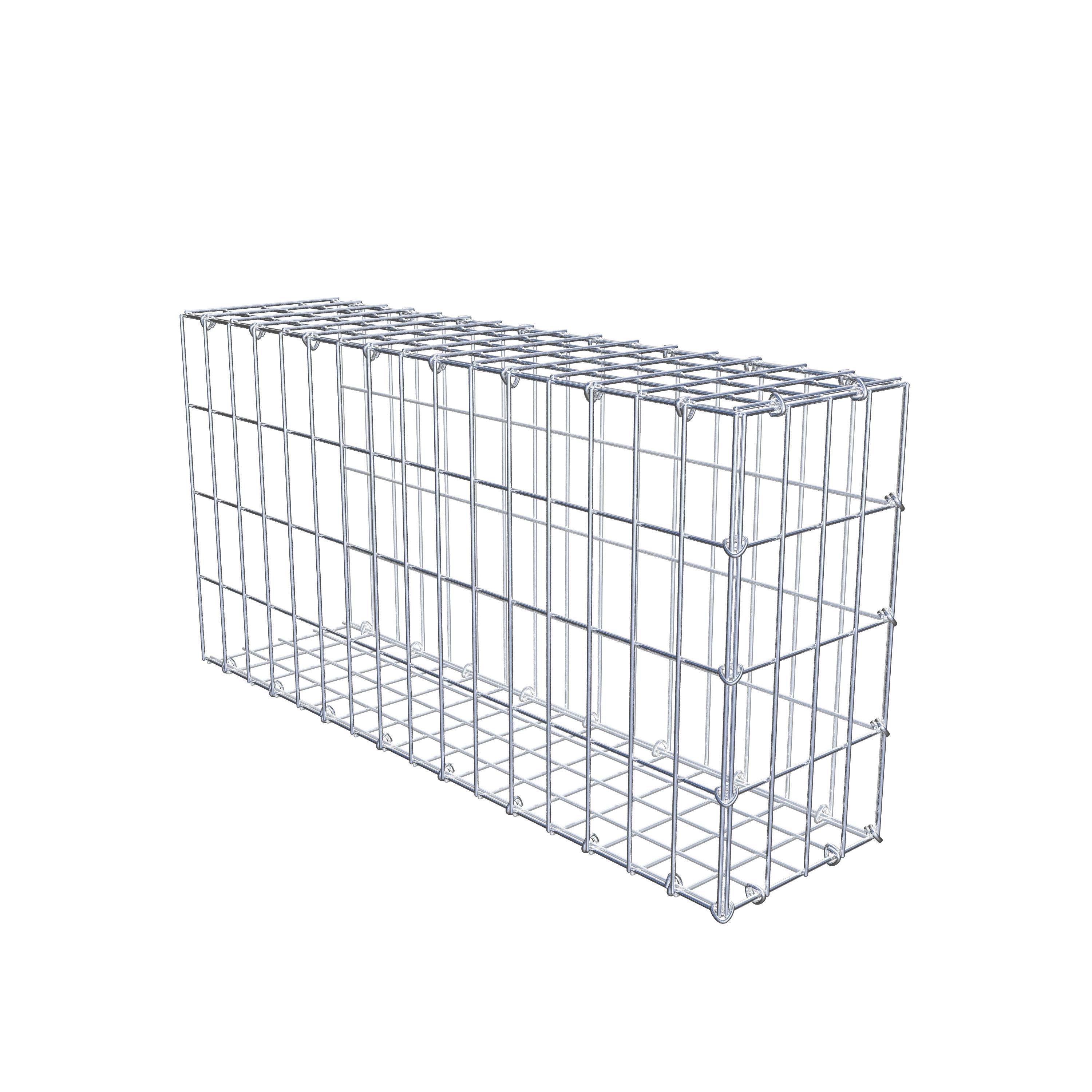 Monteret gabion type 2 80 cm x 40 cm x 20 cm, maskestørrelse 5 cm x 10 cm, C-ring