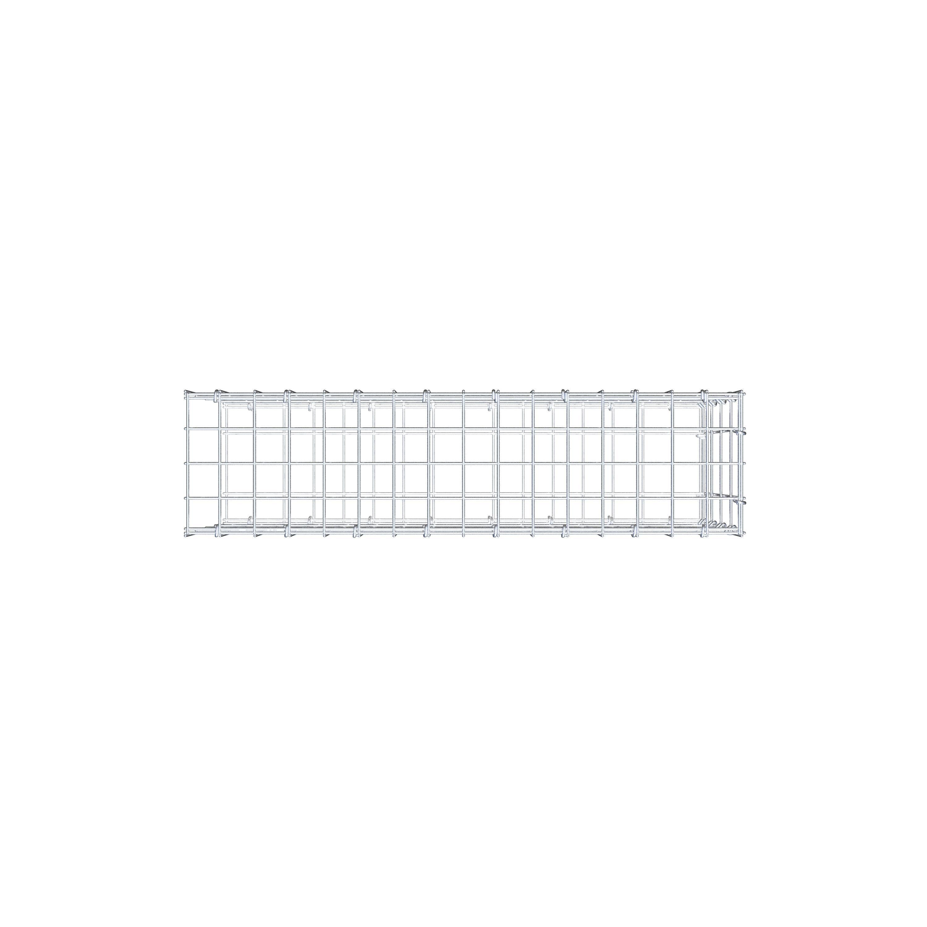 Monteret gabion type 2 80 cm x 40 cm x 20 cm, maskestørrelse 5 cm x 10 cm, C-ring