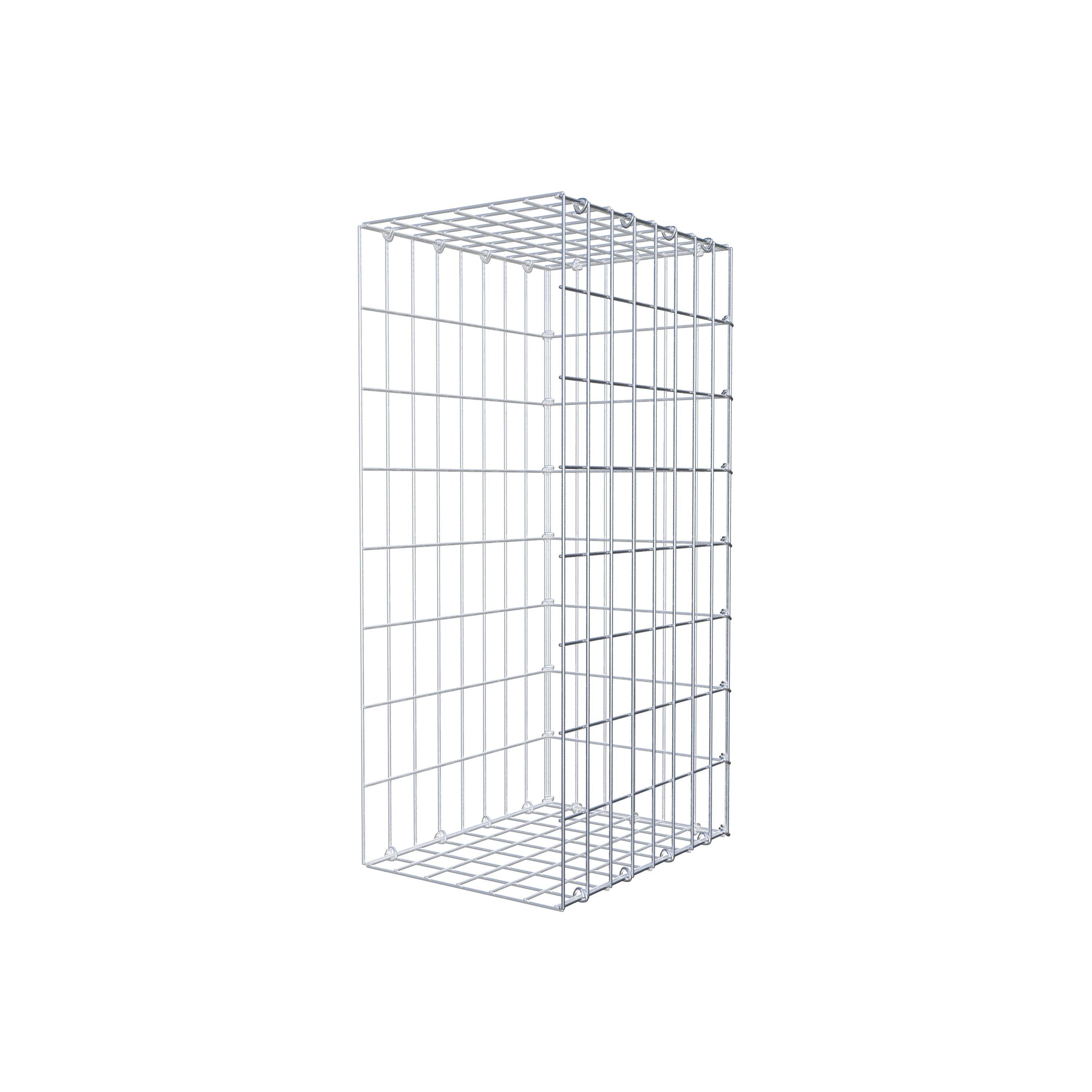 Monteret gabion type 2 80 cm x 40 cm x 30 cm, maskestørrelse 5 cm x 10 cm, C-ring