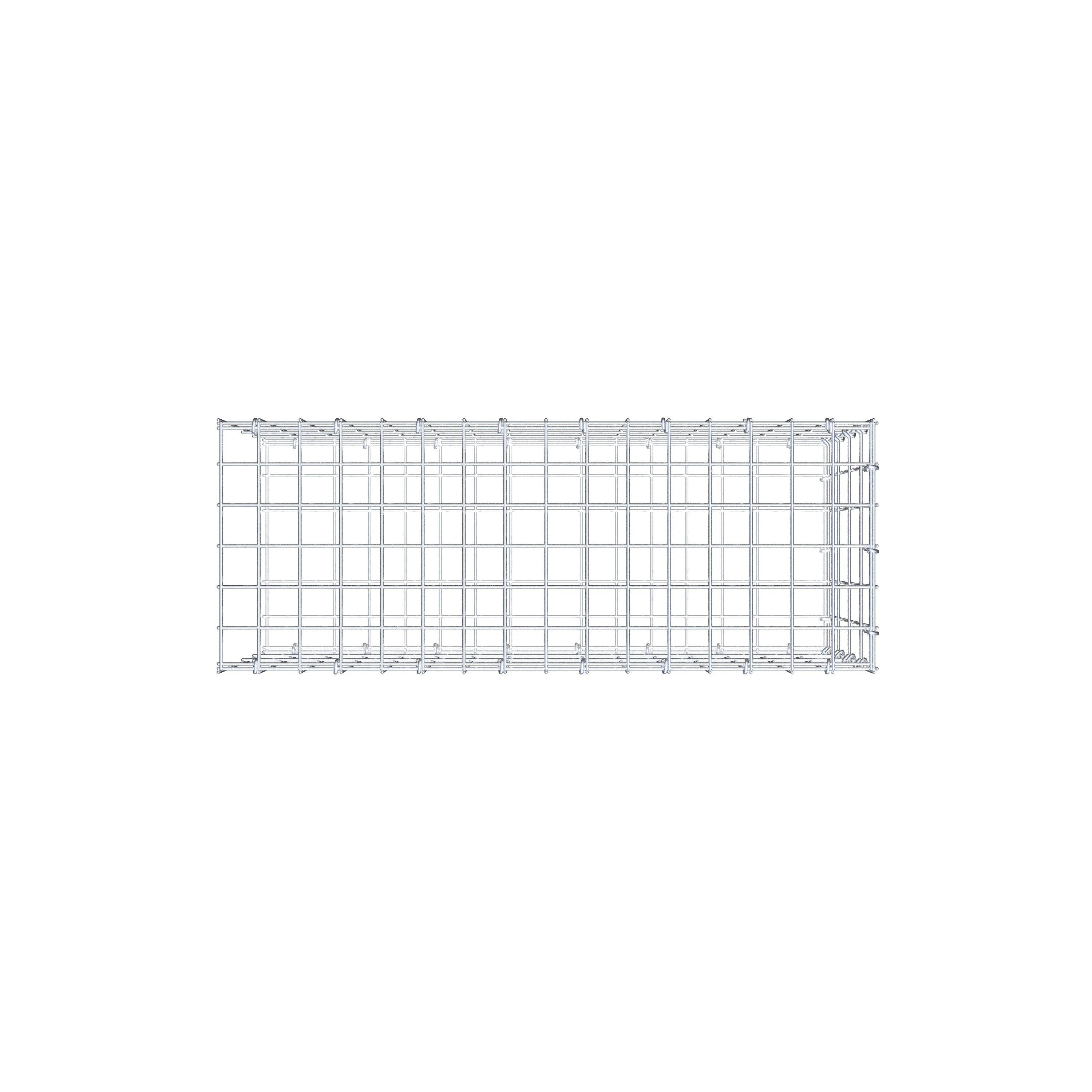 Monteret gabion type 2 80 cm x 40 cm x 30 cm, maskestørrelse 5 cm x 10 cm, C-ring