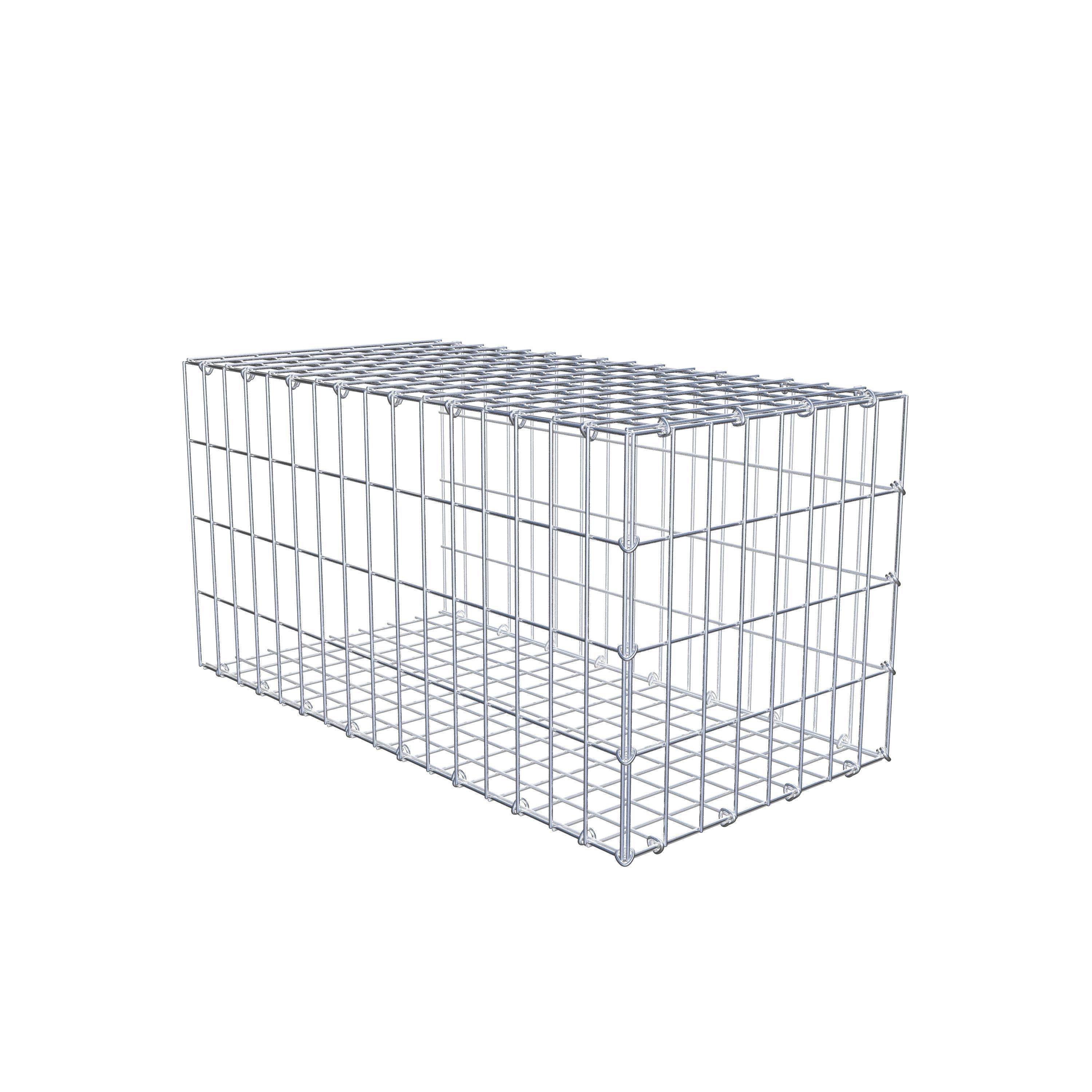 Mounted gabion type 2 80 cm x 40 cm x 40 cm, mesh size 5 cm x 10 cm, C-ring