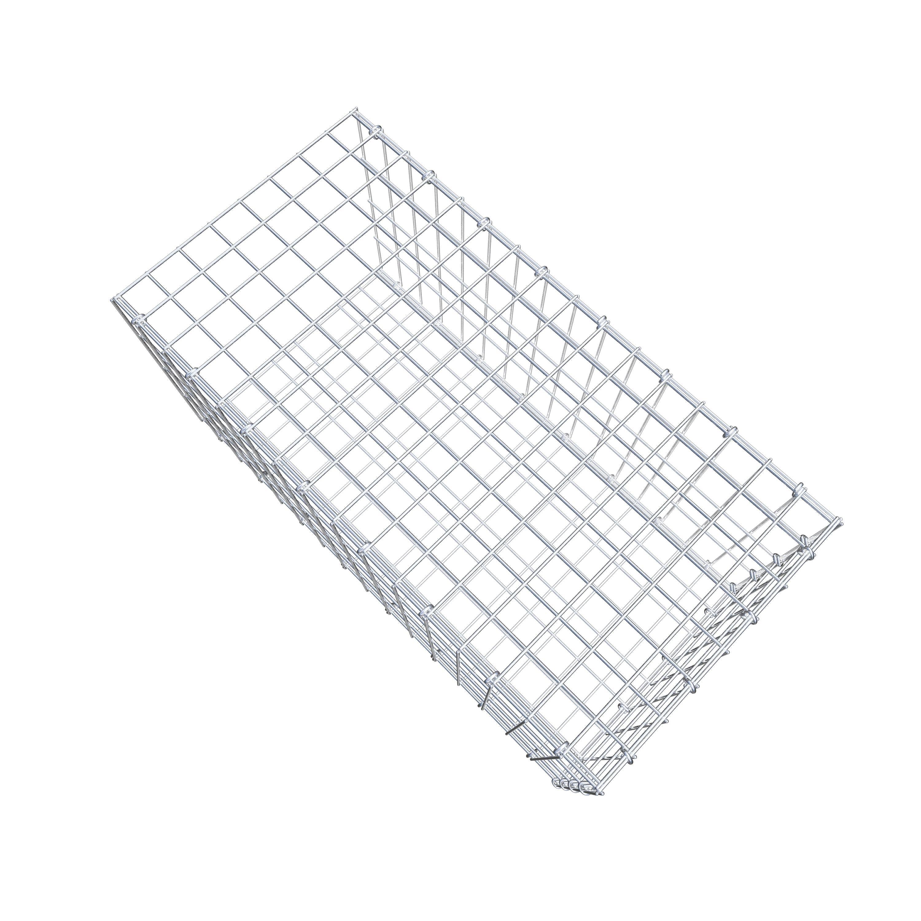 Monteret gabion type 2 80 cm x 40 cm x 40 cm, maskestørrelse 5 cm x 10 cm, C-ring