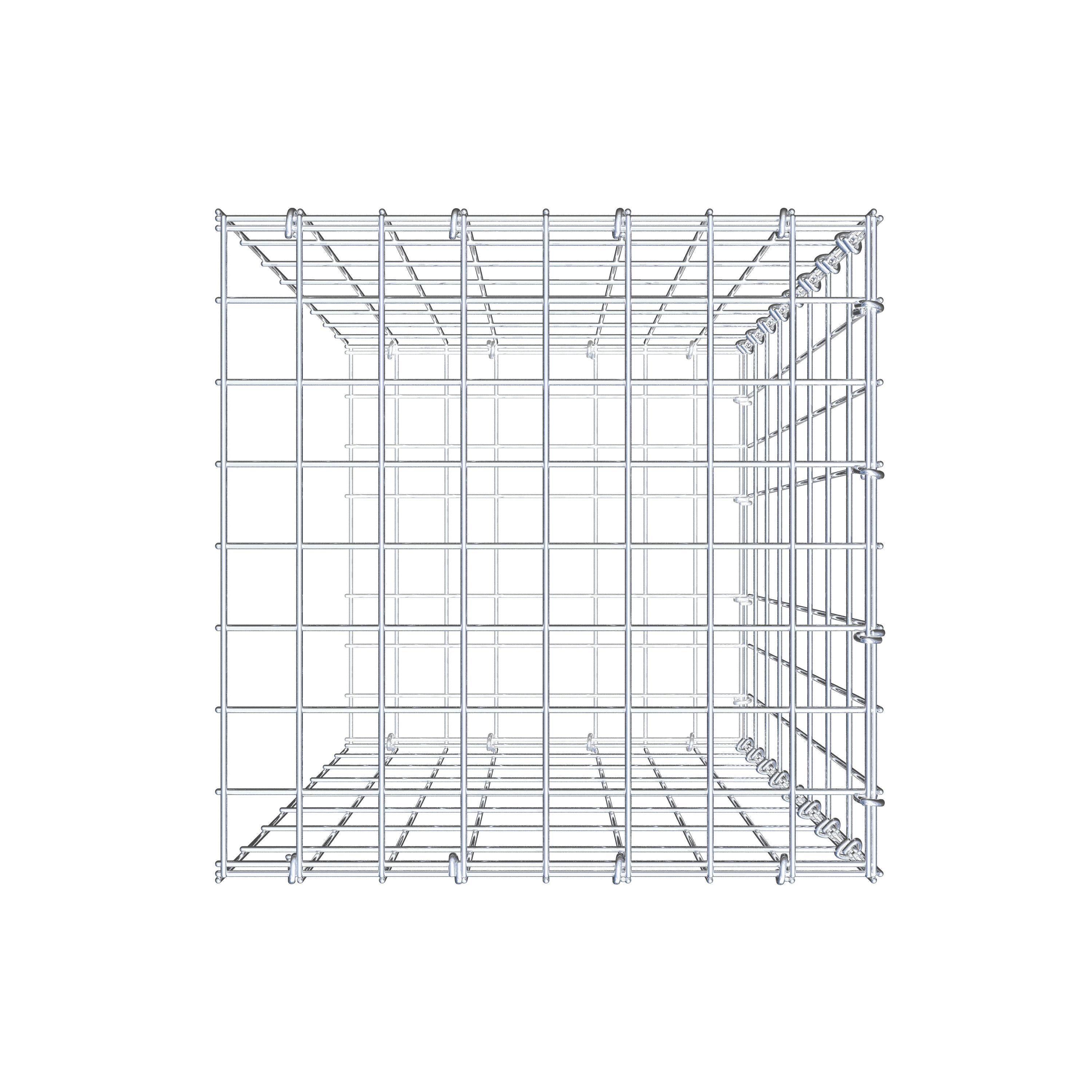 Fourche rapportée type 2 80 cm x 40 cm x 40 cm, mailles 5 cm x 10 cm, anneau en C