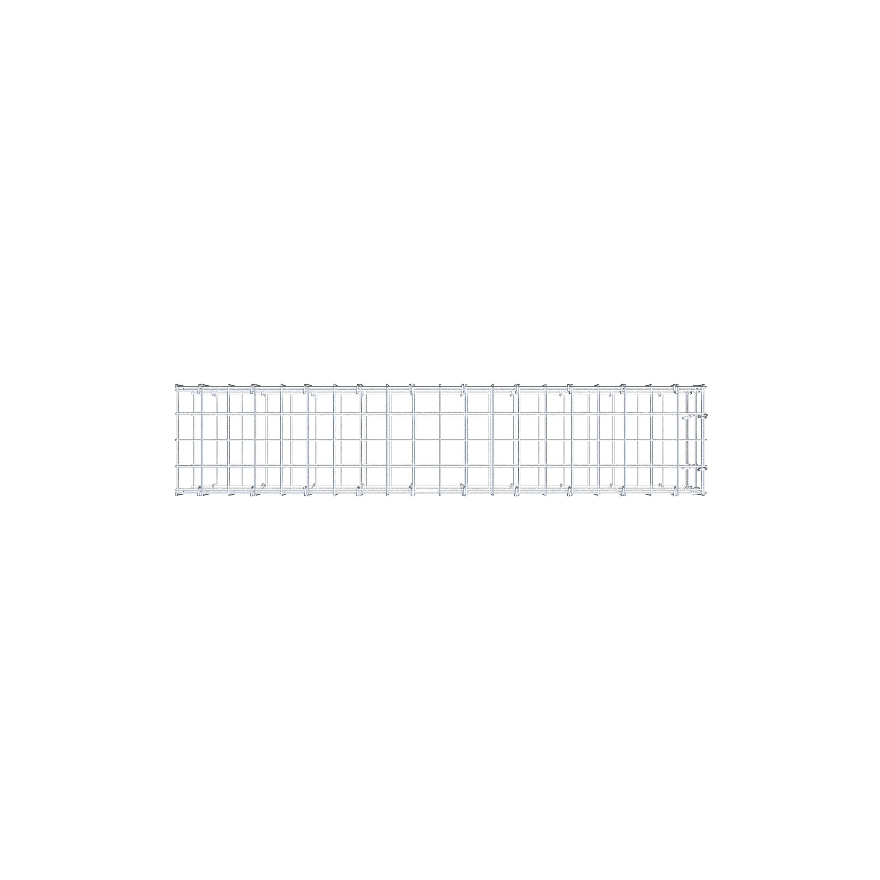 Gavión complementario tipo 2 100 cm x 20 cm x 20 cm, malla 5 cm x 10 cm, anillo en C