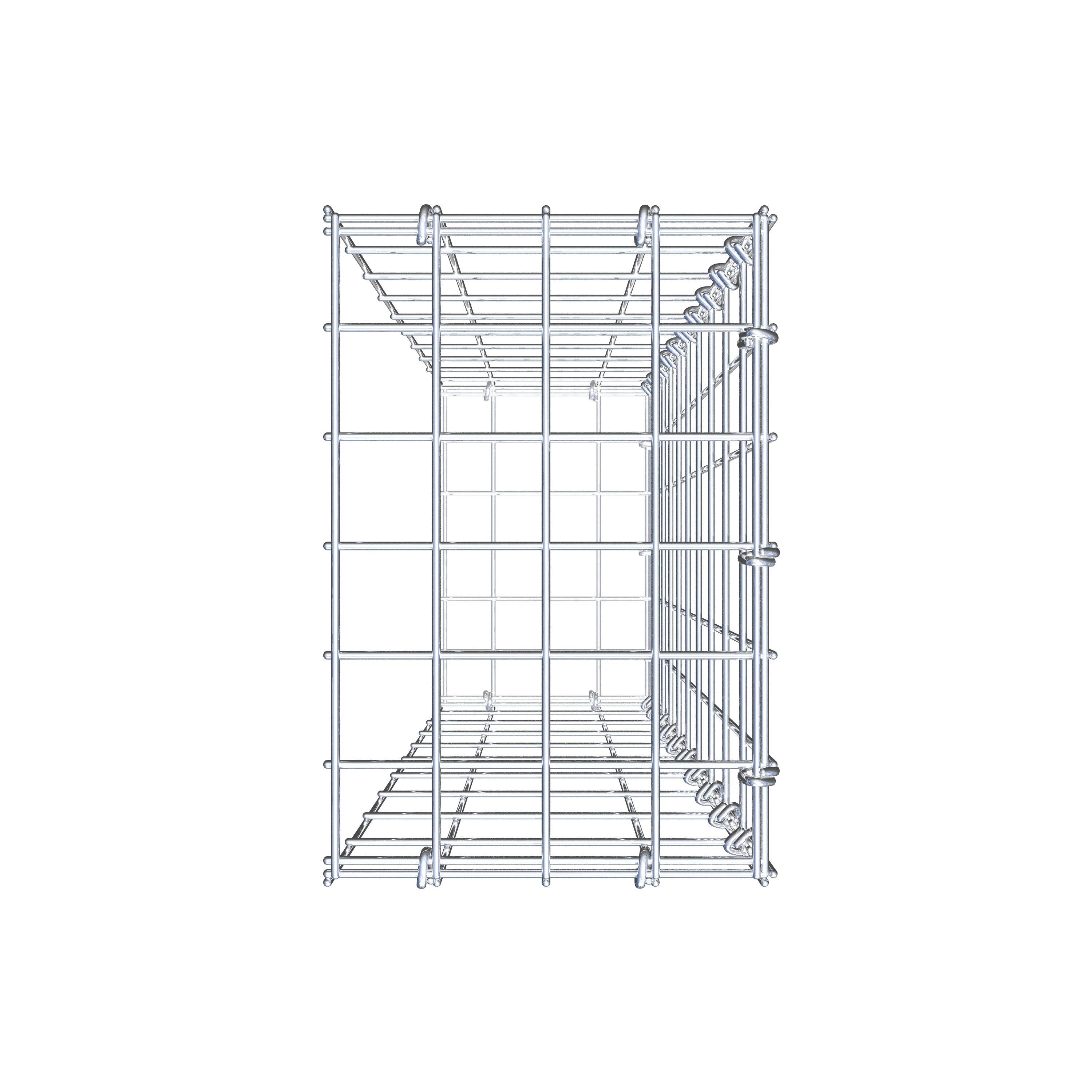 Fourche rapportée type 2 100 cm x 20 cm x 30 cm, mailles 5 cm x 10 cm, anneau en C