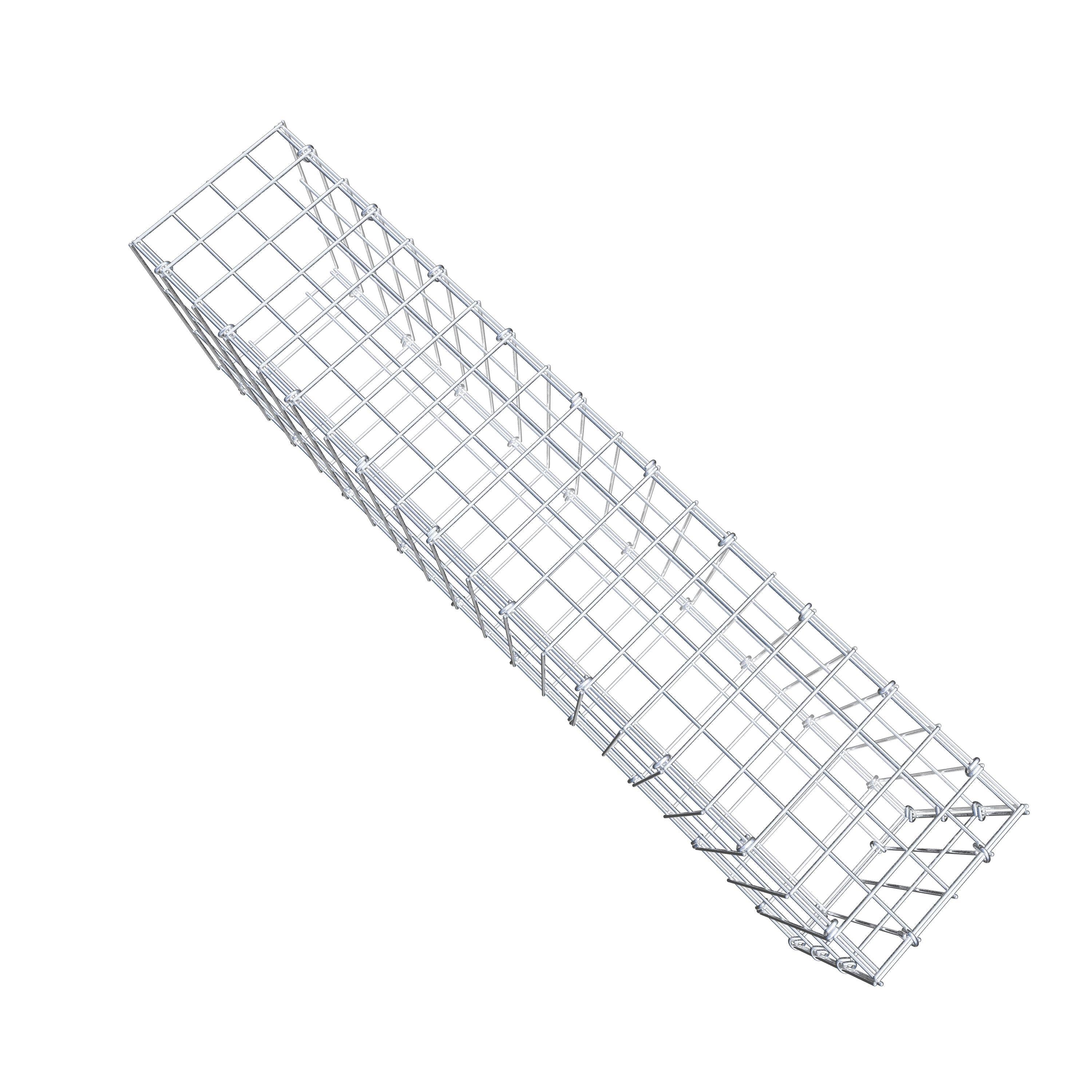 Mounted gabion type 2 100 cm x 30 cm x 20 cm, mesh size 5 cm x 10 cm, C-ring