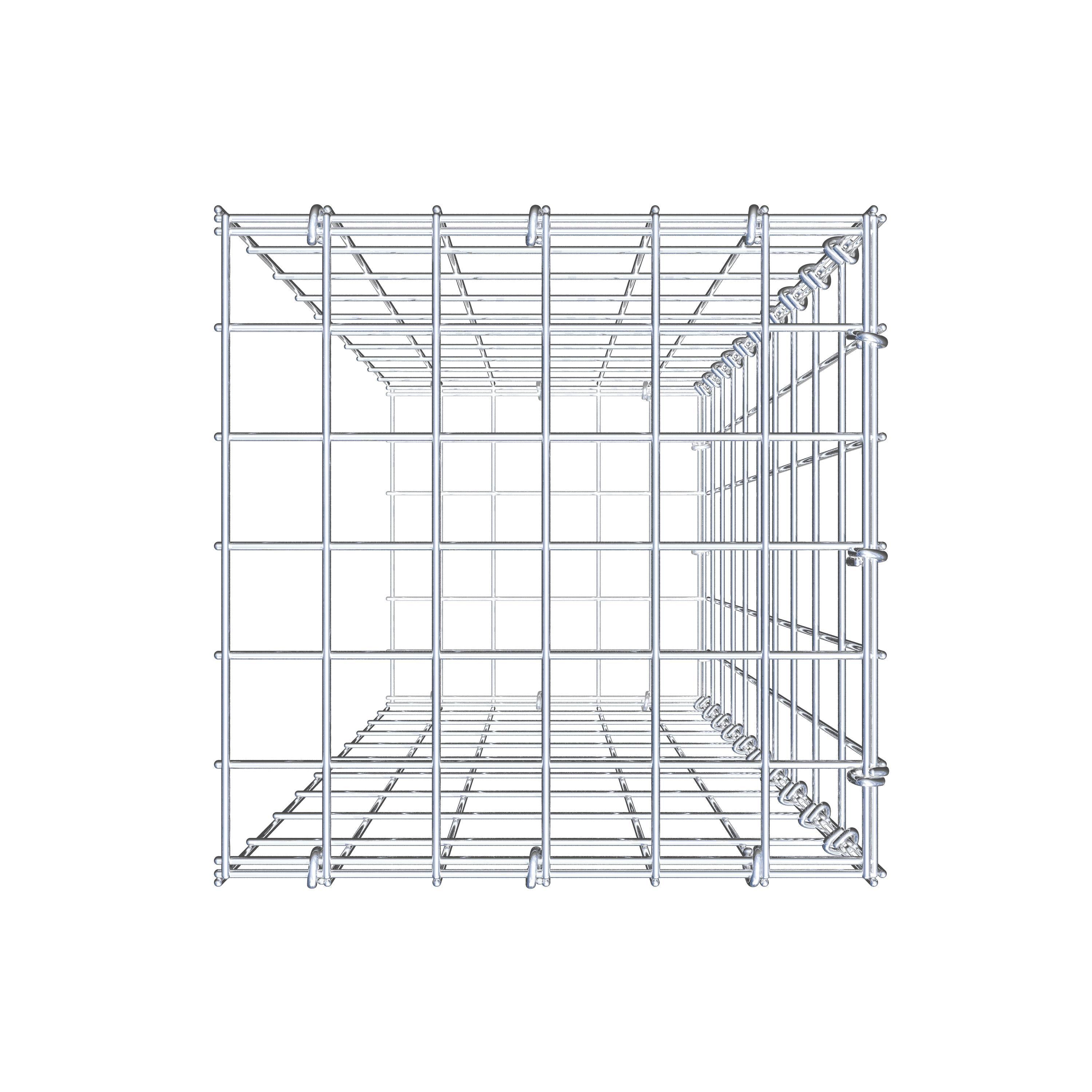 Gabião tipo 2 100 cm x 30 cm x 30 cm, malhagem 5 cm x 10 cm, anel C