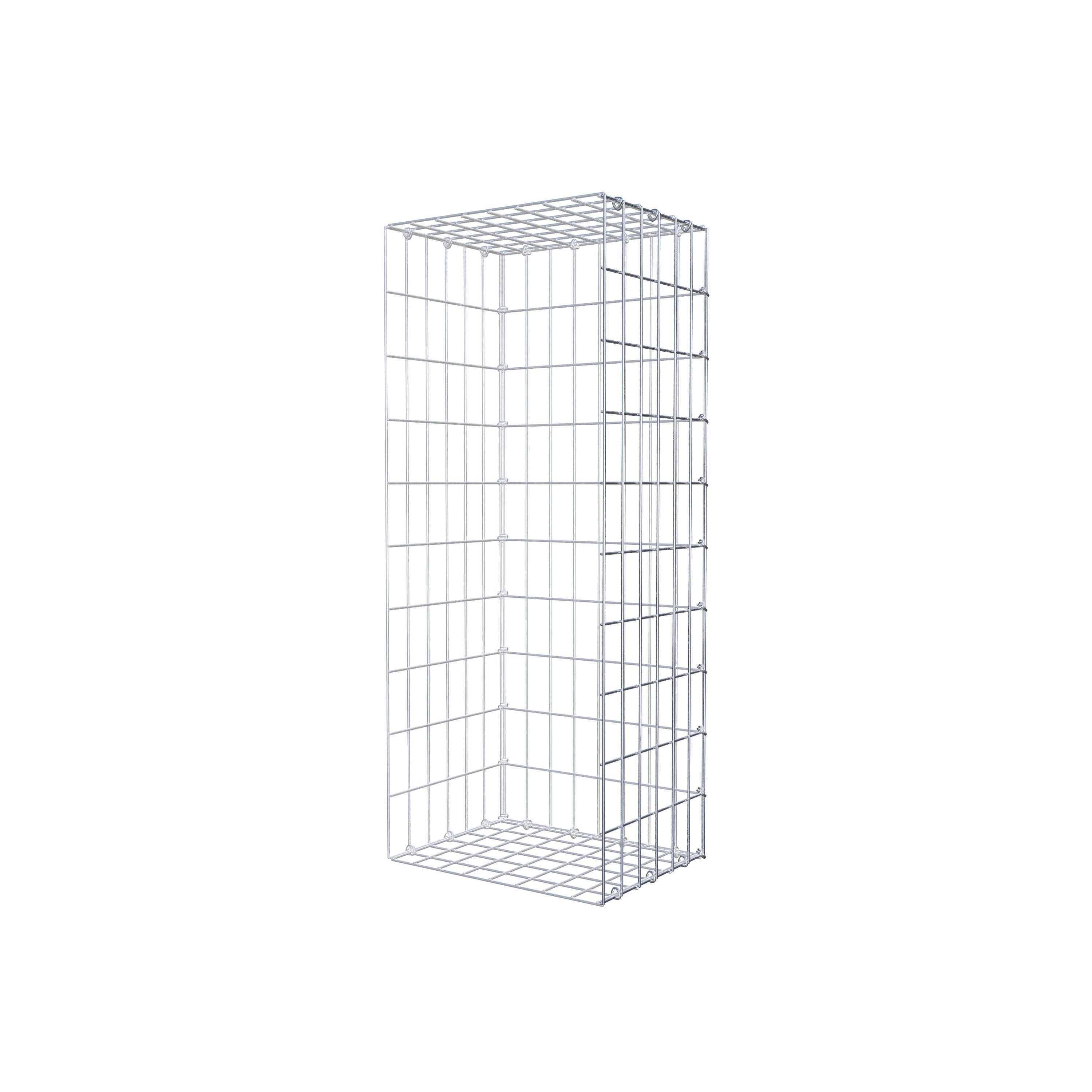 Opzetpaal type 2 100 cm x 30 cm x 40 cm, maaswijdte 5 cm x 10 cm, C-ring