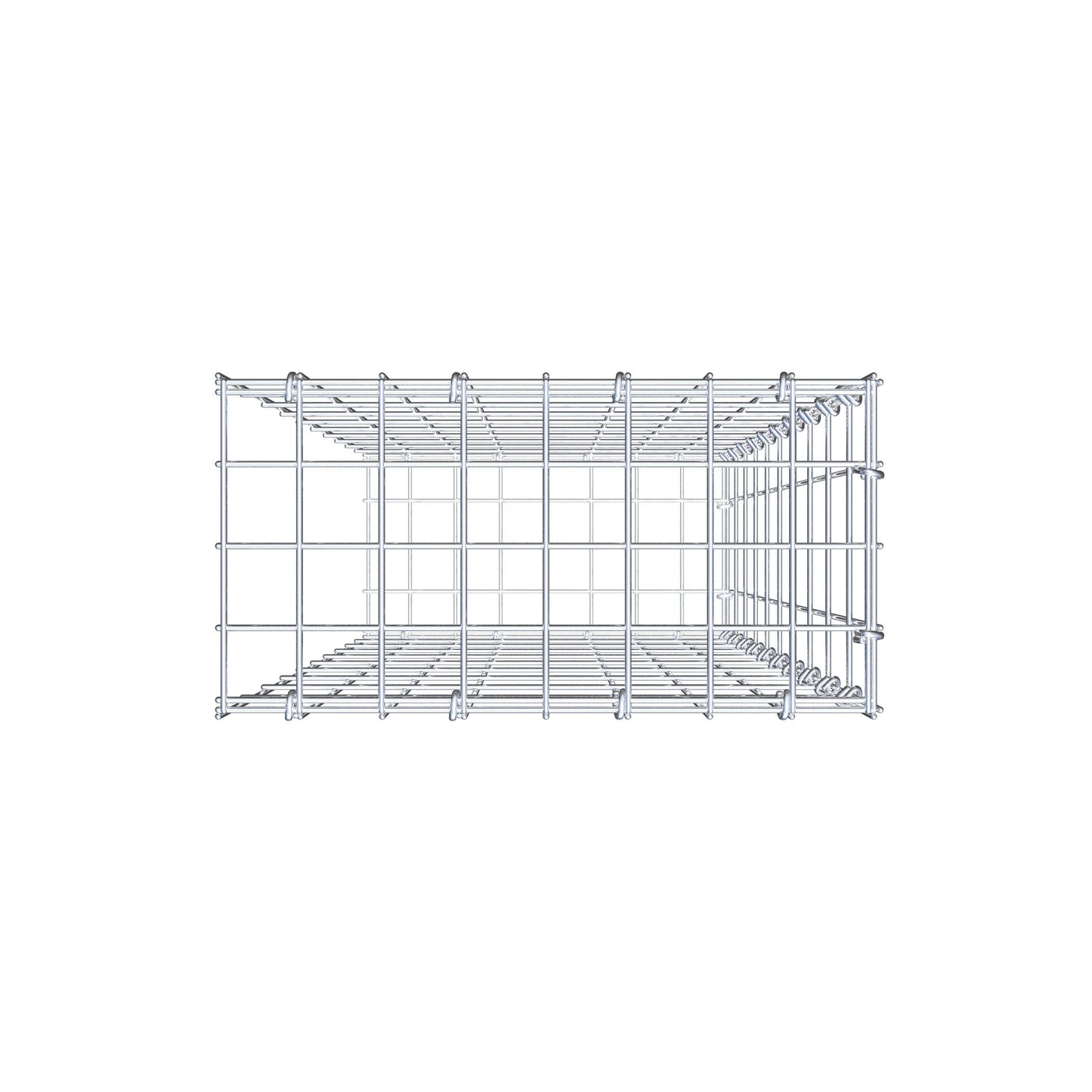 Gabião tipo 2 100 cm x 40 cm x 20 cm, malhagem 5 cm x 10 cm, anel C