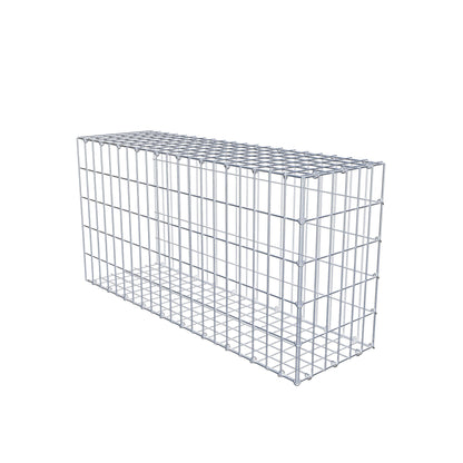 Monteret gabion type 2 100 cm x 50 cm x 30 cm, maskestørrelse 5 cm x 10 cm, C-ring