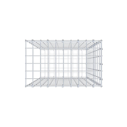 Monteret gabion type 2 100 cm x 50 cm x 30 cm, maskestørrelse 5 cm x 10 cm, C-ring