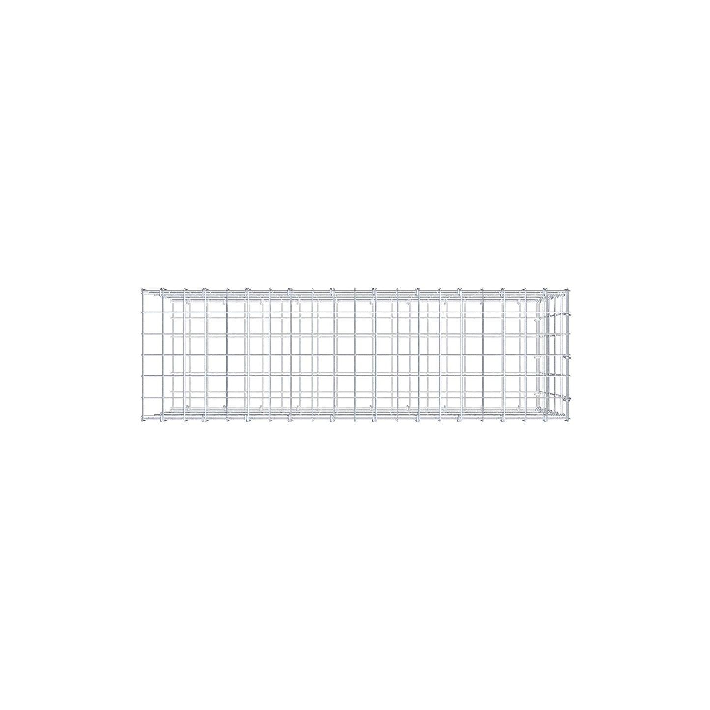 Monteret gabion type 2 100 cm x 50 cm x 30 cm, maskestørrelse 5 cm x 10 cm, C-ring