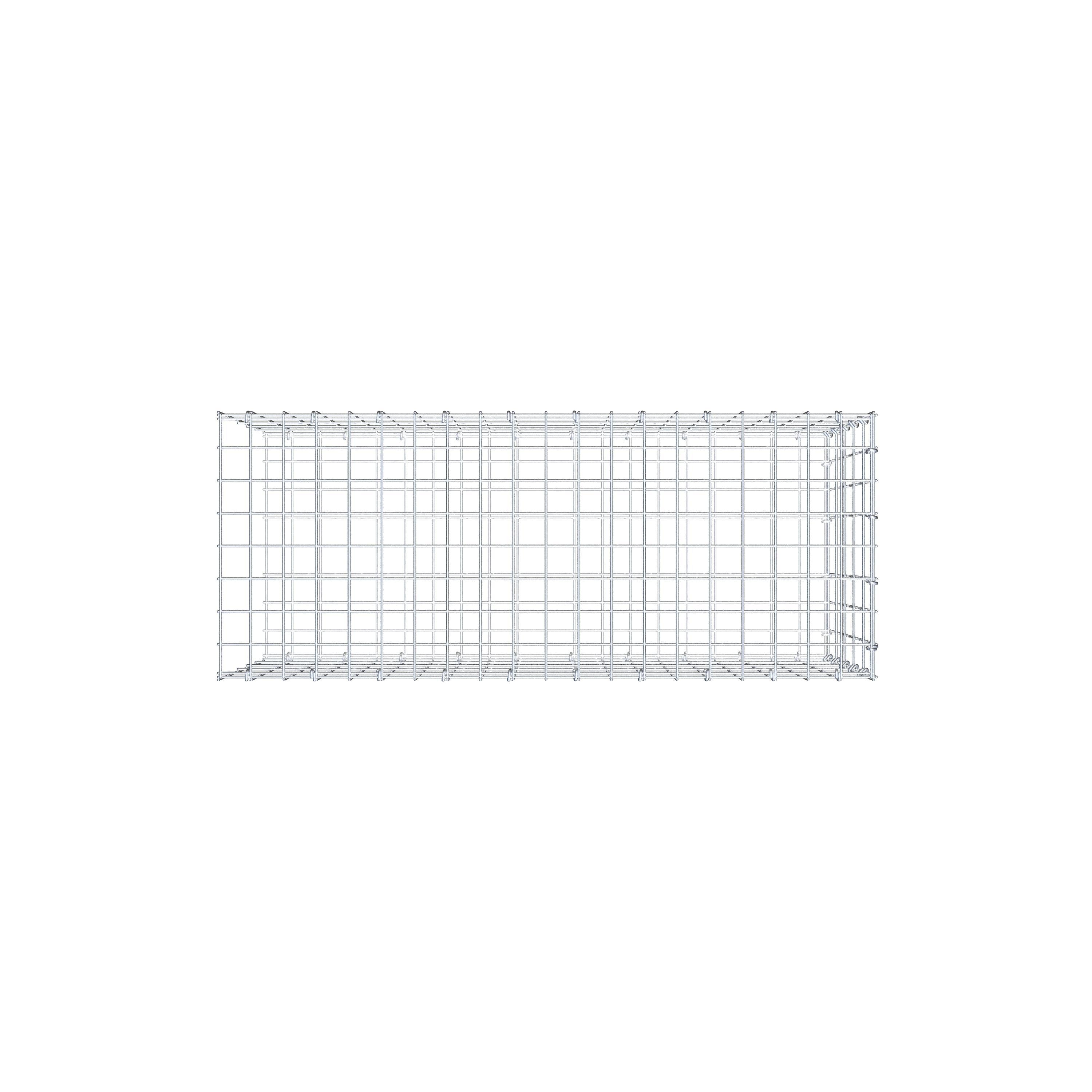 Mounted gabion type 2 100 cm x 50 cm x 40 cm, mesh size 5 cm x 10 cm, C-ring