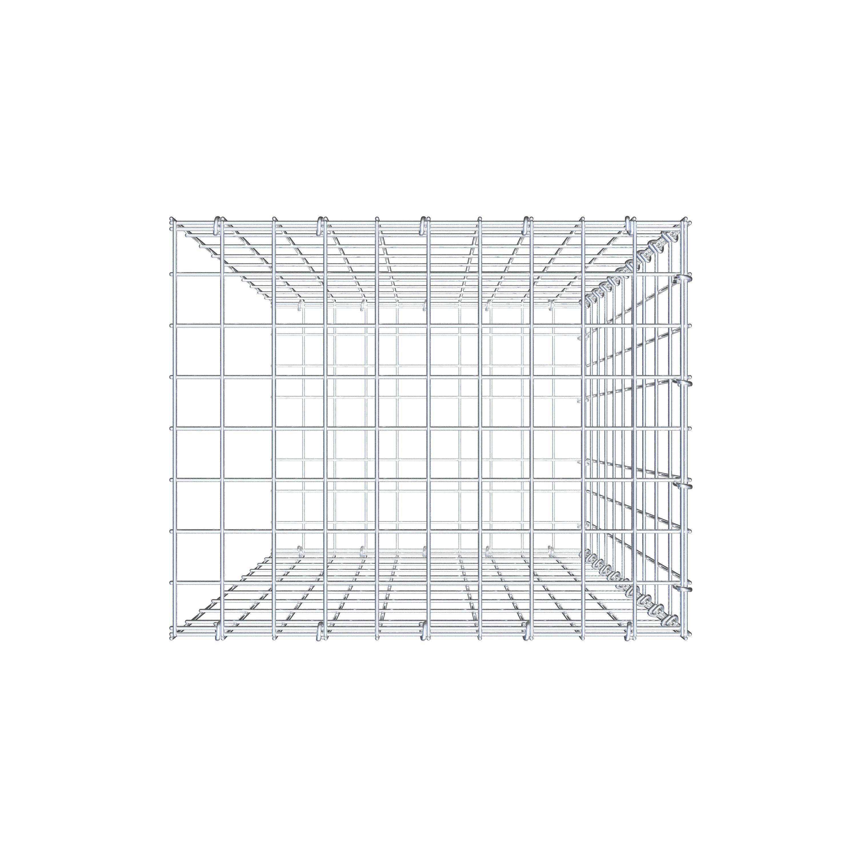 Fourche rapportée type 2 100 cm x 50 cm x 40 cm, mailles 5 cm x 10 cm, anneau en C