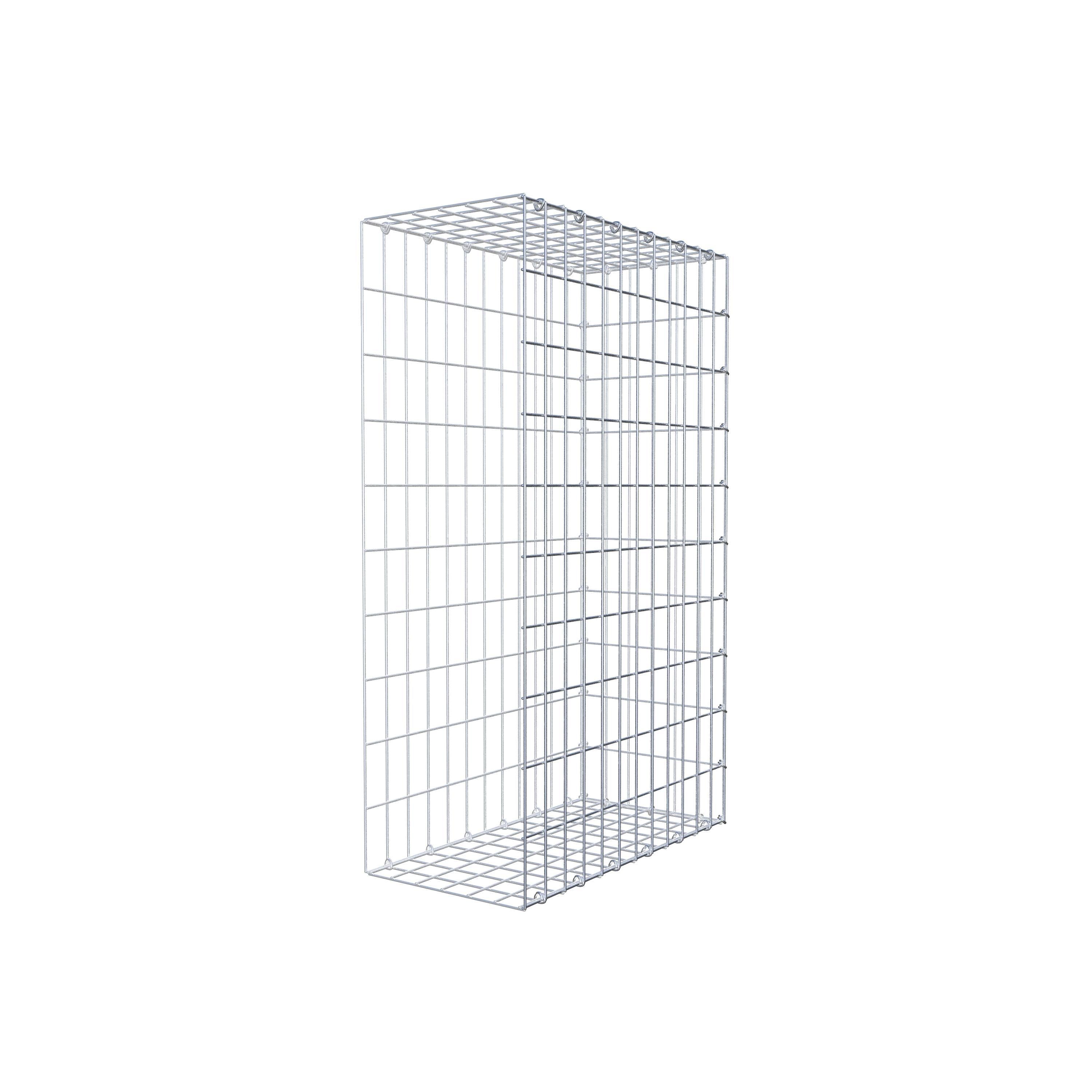 Monteret gabion type 2 100 cm x 60 cm x 30 cm, maskestørrelse 5 cm x 10 cm, C-ring