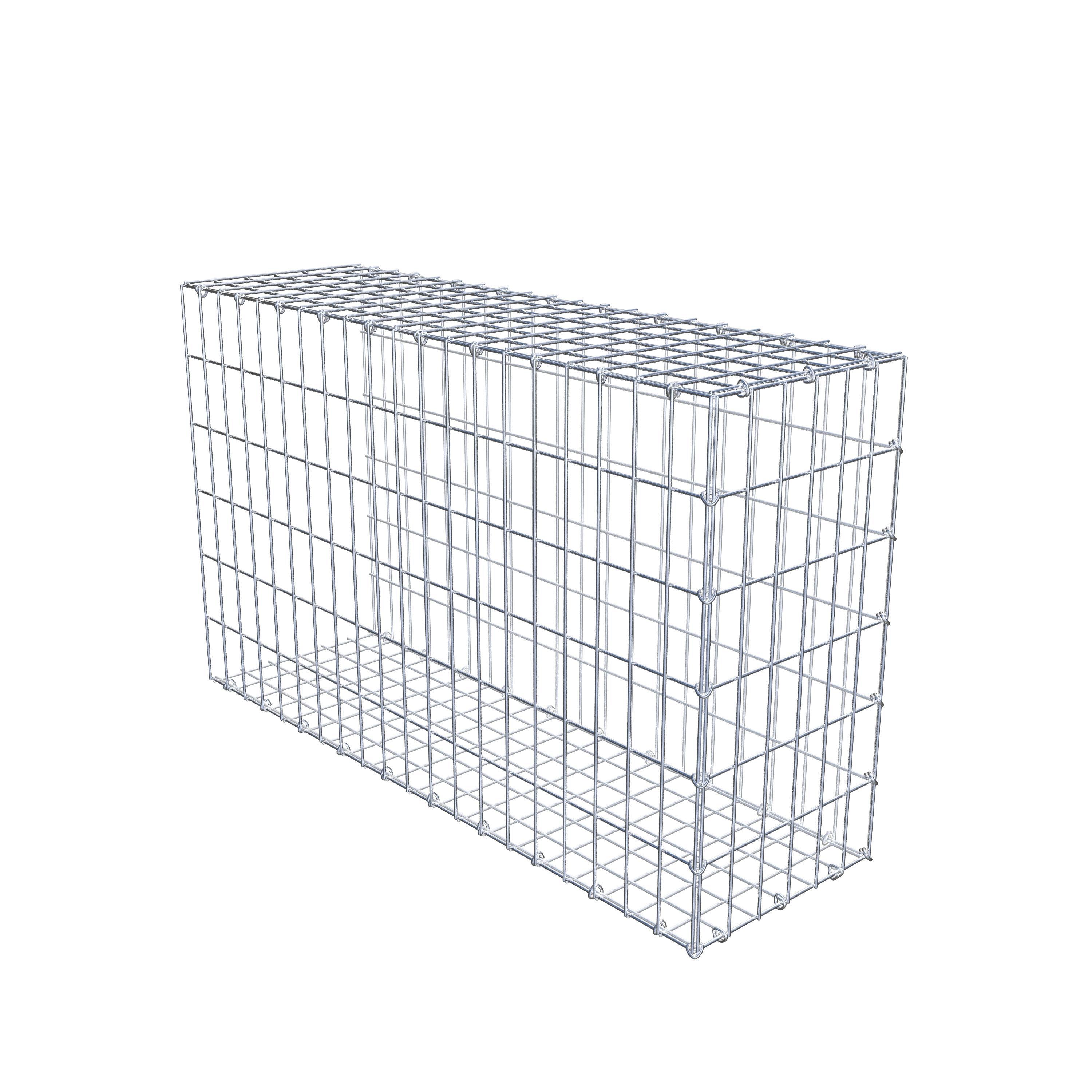 Monteret gabion type 2 100 cm x 60 cm x 30 cm, maskestørrelse 5 cm x 10 cm, C-ring