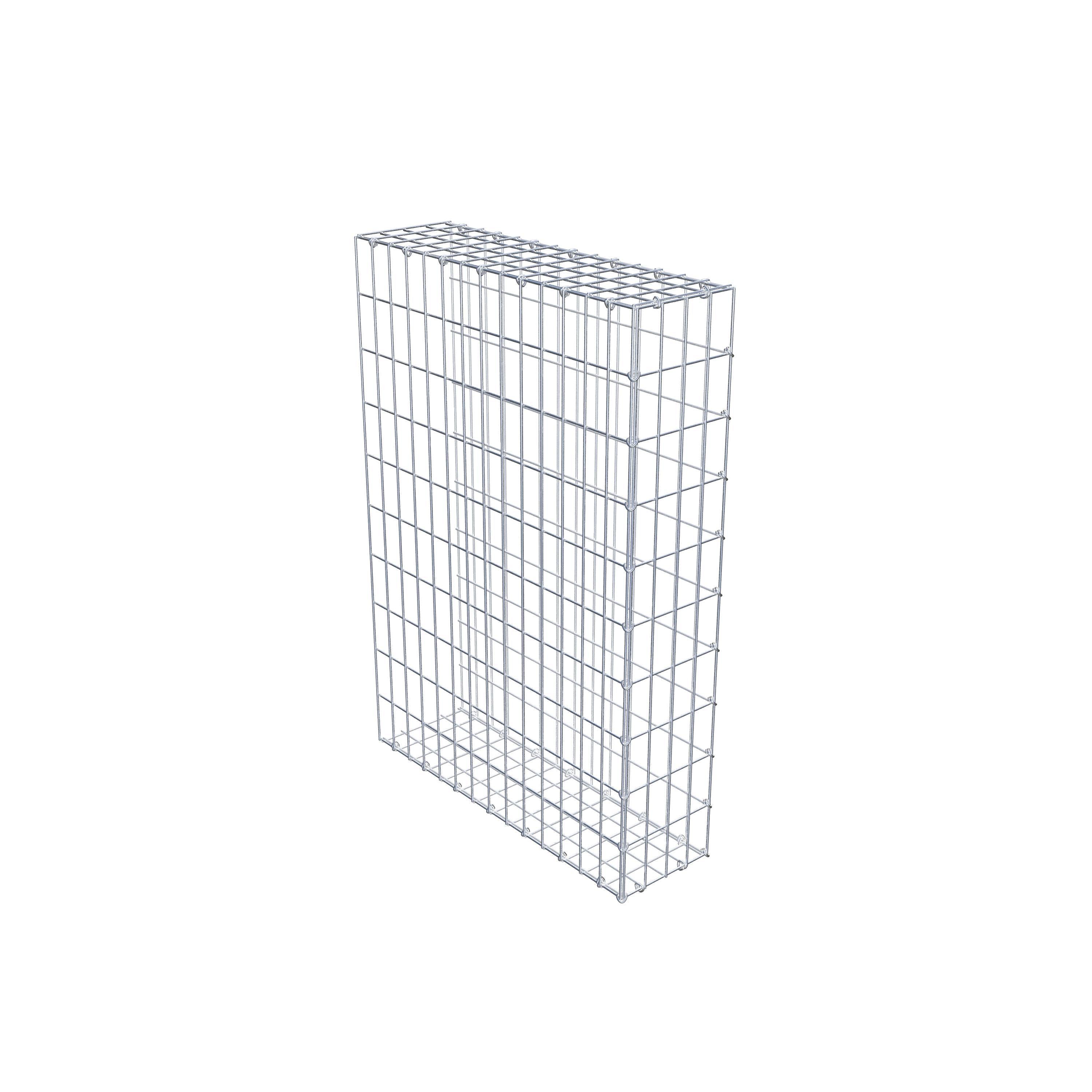 Monteret gabion type 2 100 cm x 70 cm x 20 cm, maskestørrelse 5 cm x 10 cm, C-ring