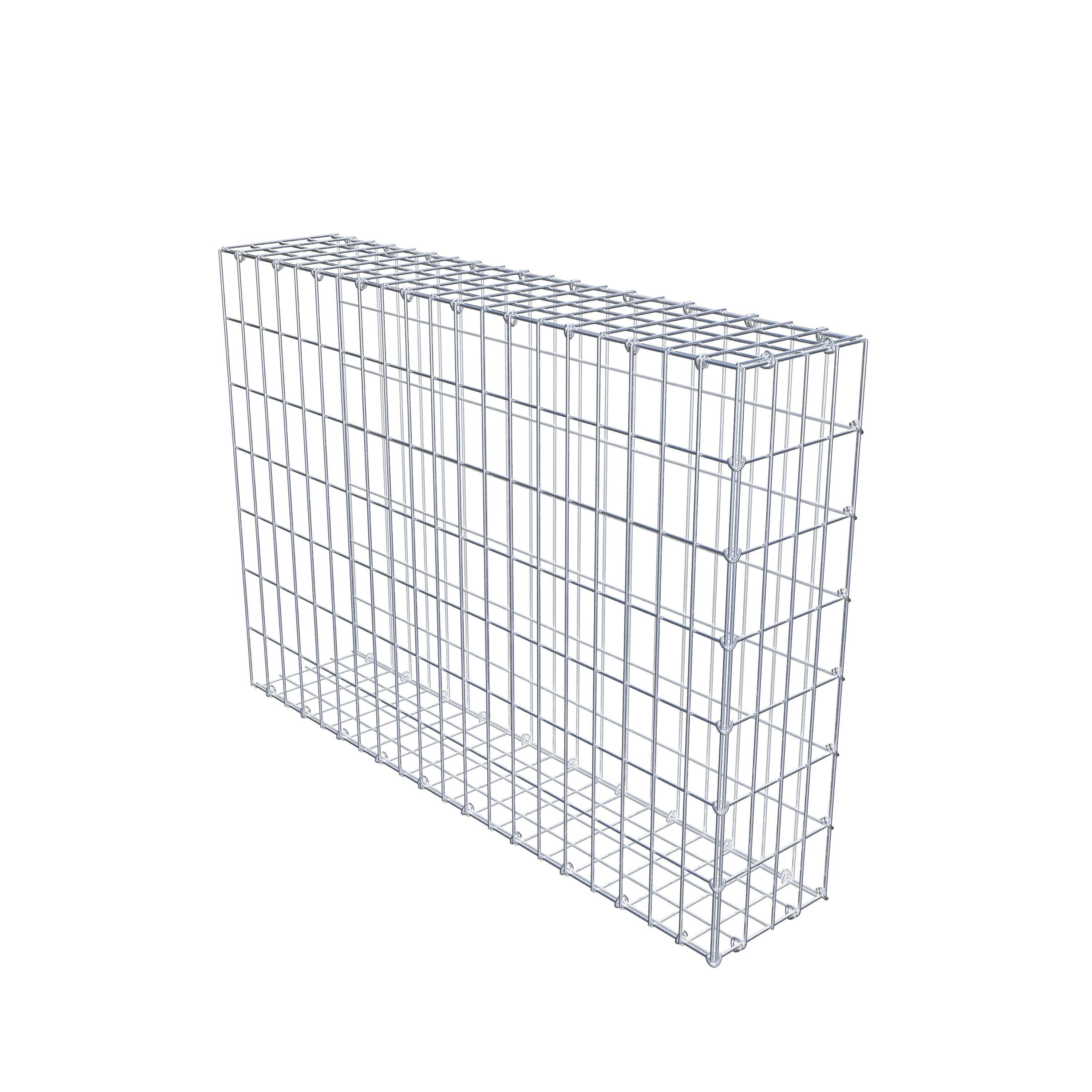 Monteret gabion type 2 100 cm x 70 cm x 20 cm, maskestørrelse 5 cm x 10 cm, C-ring