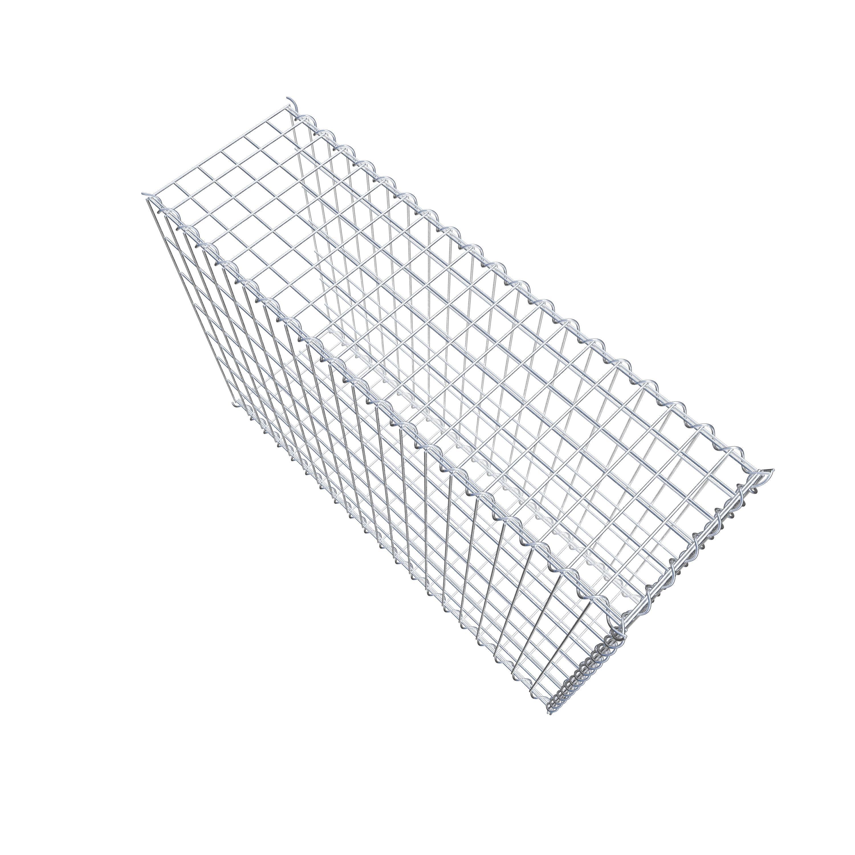 Gabion rapporté type 2 100 cm x 70 cm x 30 cm (L x H x P), mailles 5 cm x 10 cm, spirale