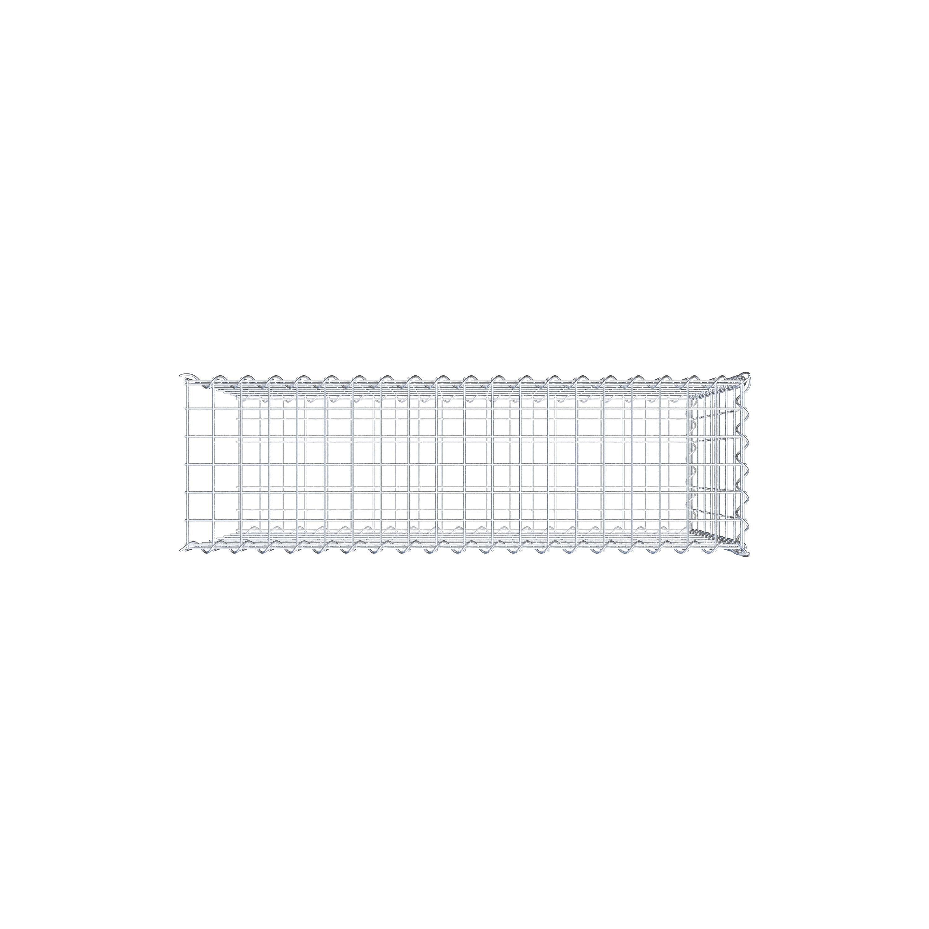 Gabion rapporté type 2 100 cm x 70 cm x 30 cm (L x H x P), mailles 5 cm x 10 cm, spirale