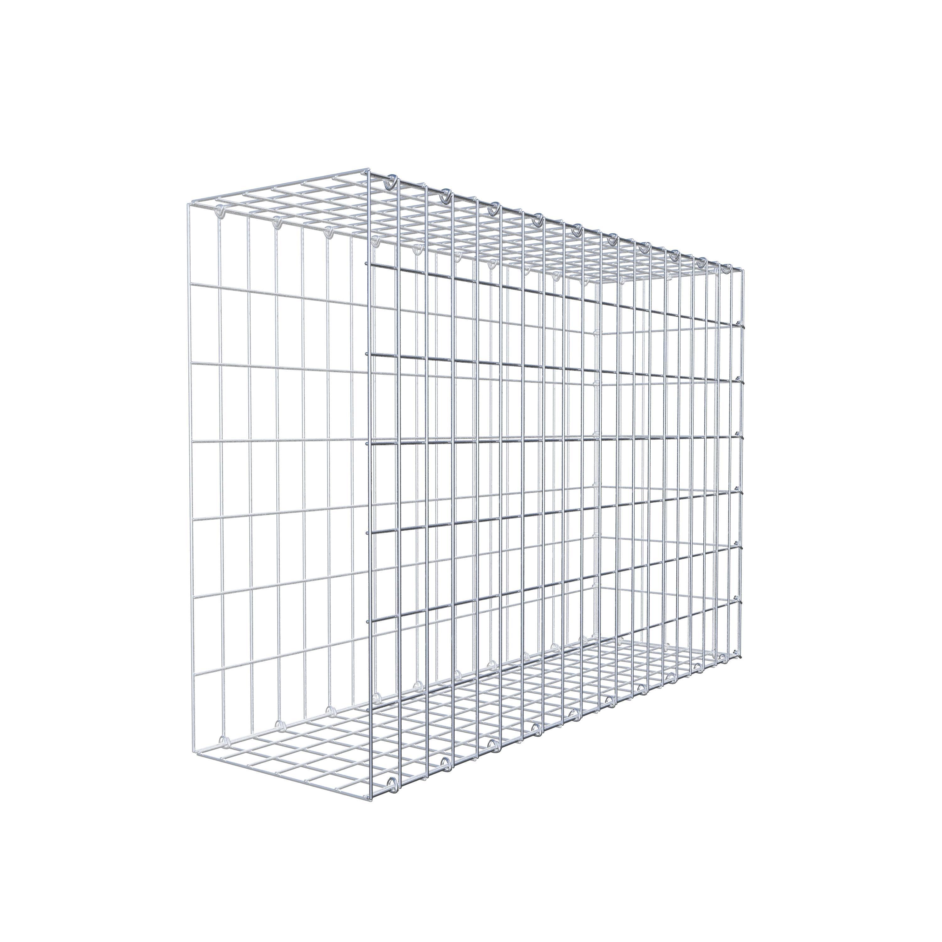 Monteret gabion type 2 100 cm x 70 cm x 30 cm, maskestørrelse 5 cm x 10 cm, C-ring