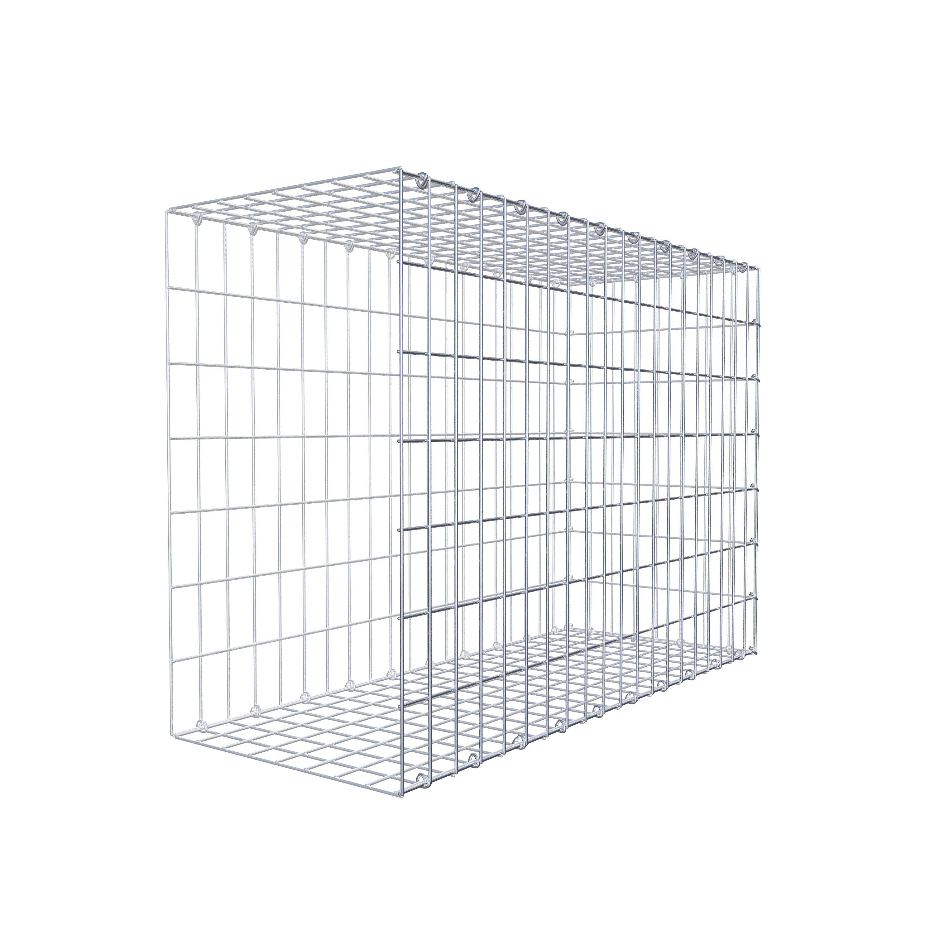 Mounted gabion type 2 100 cm x 70 cm x 40 cm, mesh size 5 cm x 10 cm, C-ring