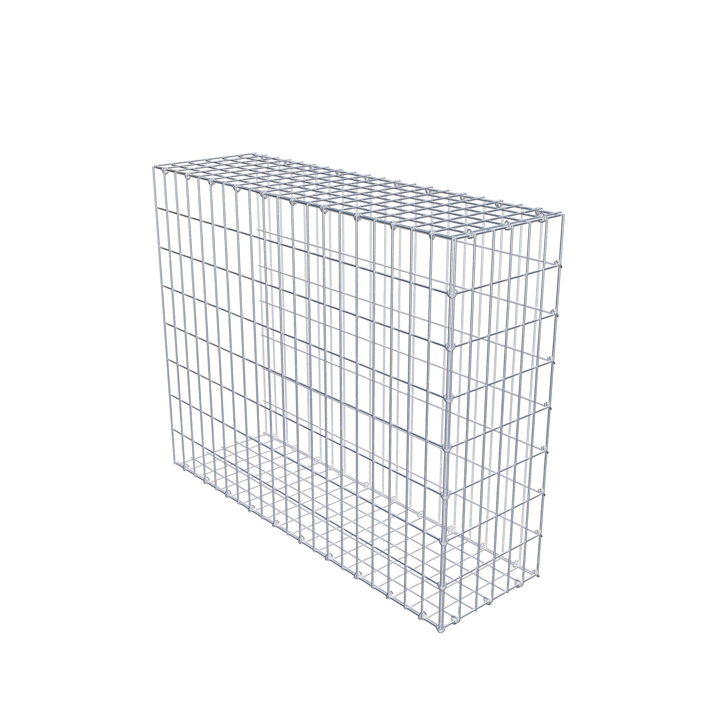 Mounted gabion type 2 100 cm x 80 cm x 30 cm, mesh size 5 cm x 10 cm, C-ring